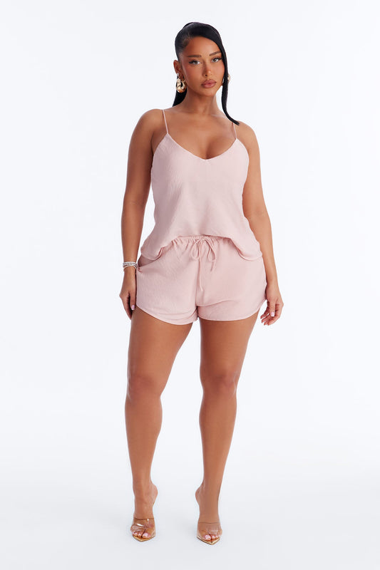 Fresh Start Short Set - Pink