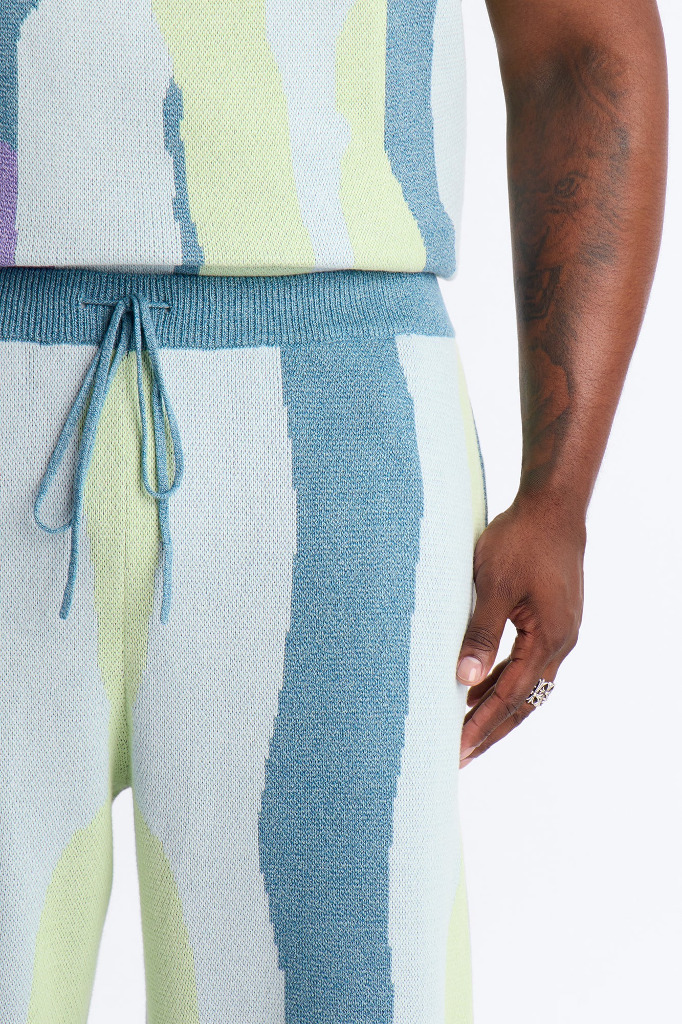 Wide Leg Day Mixer Knit Pant - Multi Color