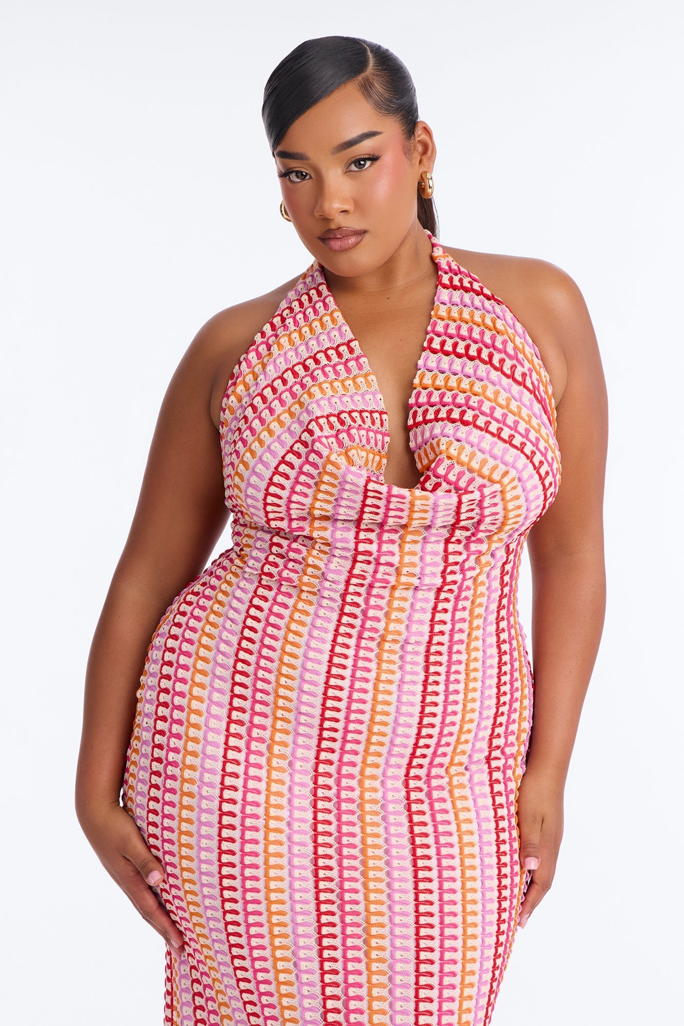 Hibiscus Honey Maxi Dress - Pink/combo NEWFASHIONEDGE