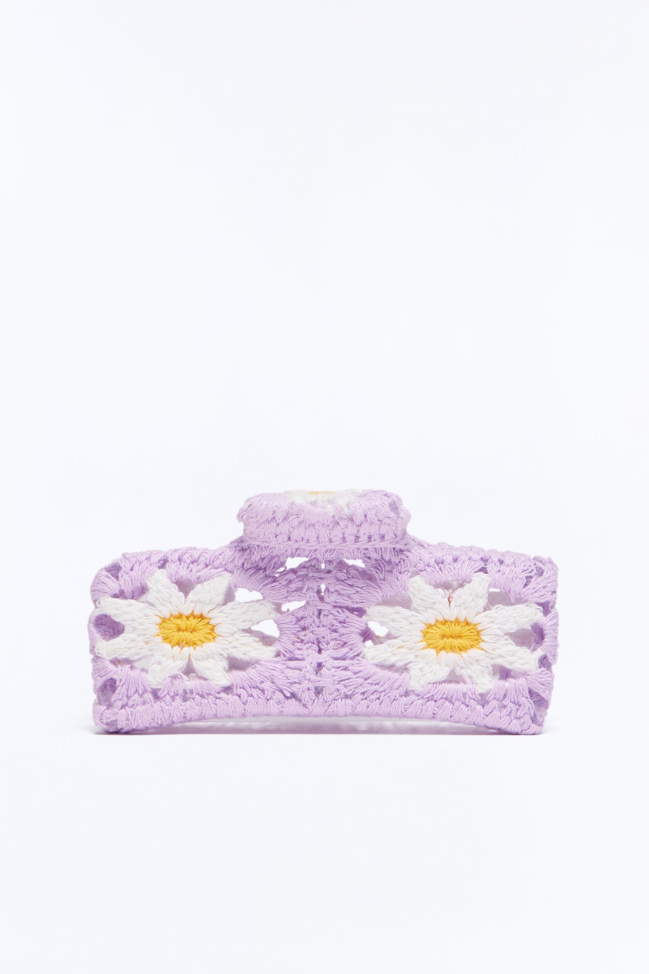 Flower Child Crochet Claw Clip - Lilac NEWFASHIONEDGE