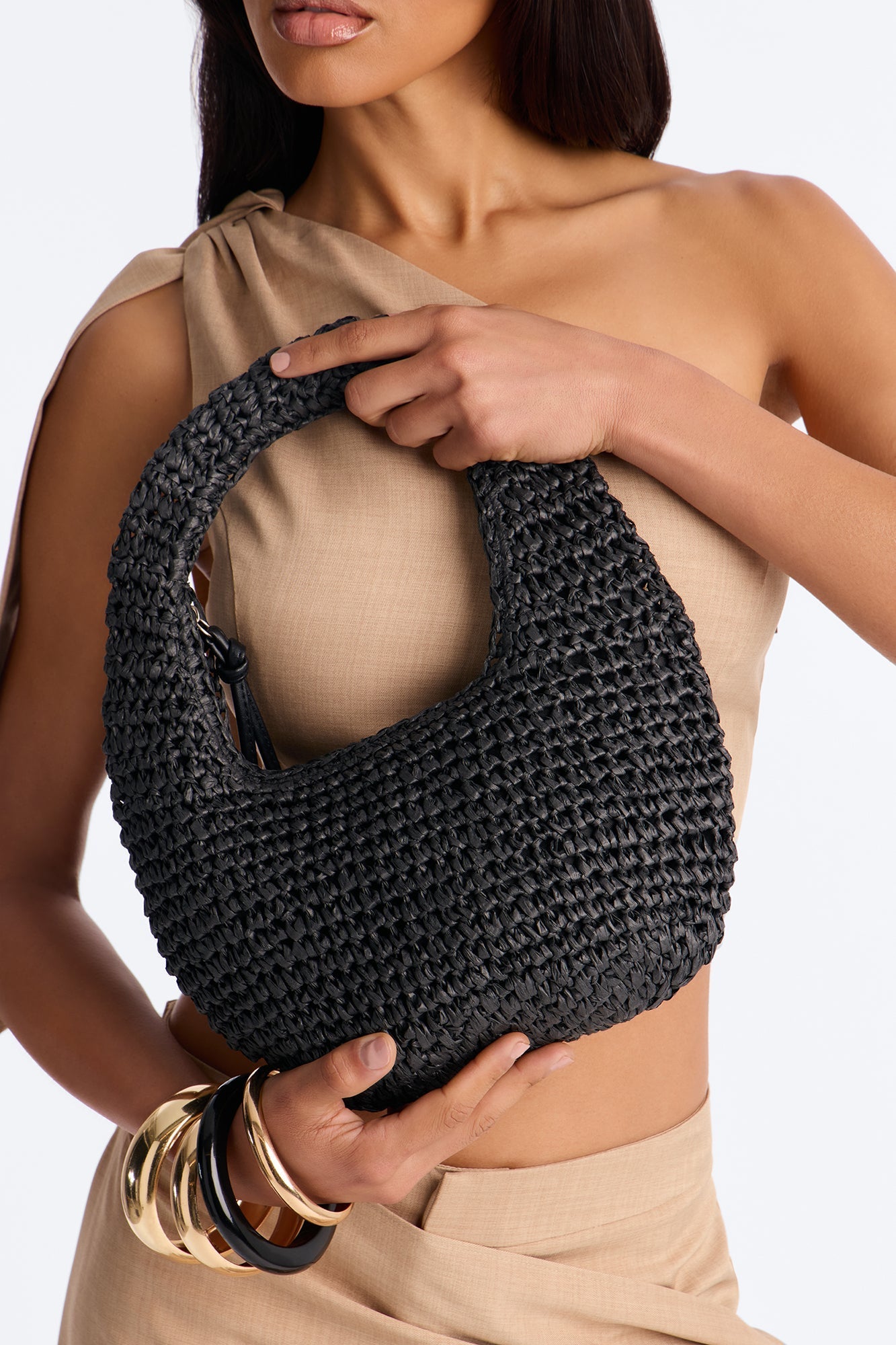Amalfi Dreams Straw Bag - Black NEWFASHIONEDGE