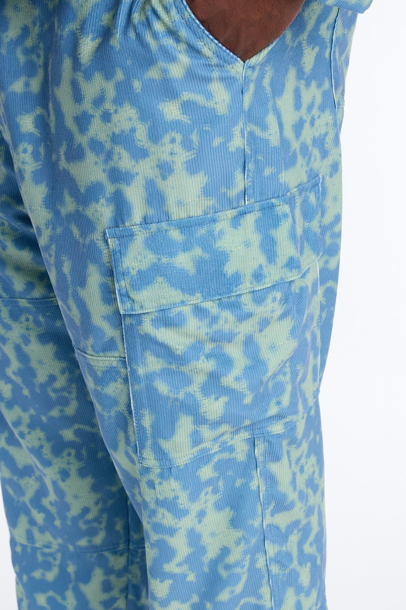 Baggy Terrain Drip Textured Pant - Blue