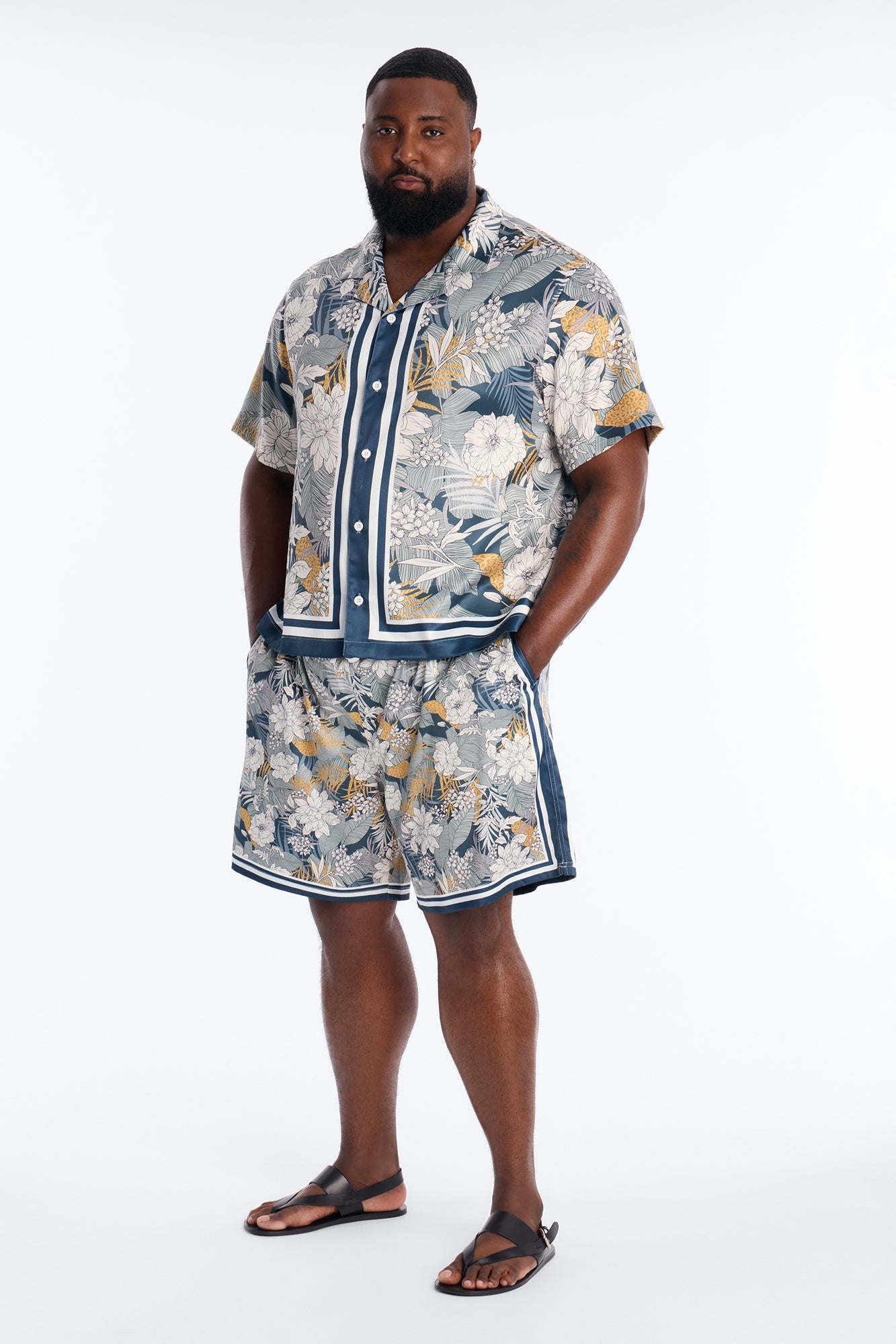 Relaxed Palm Vista Short - Blue