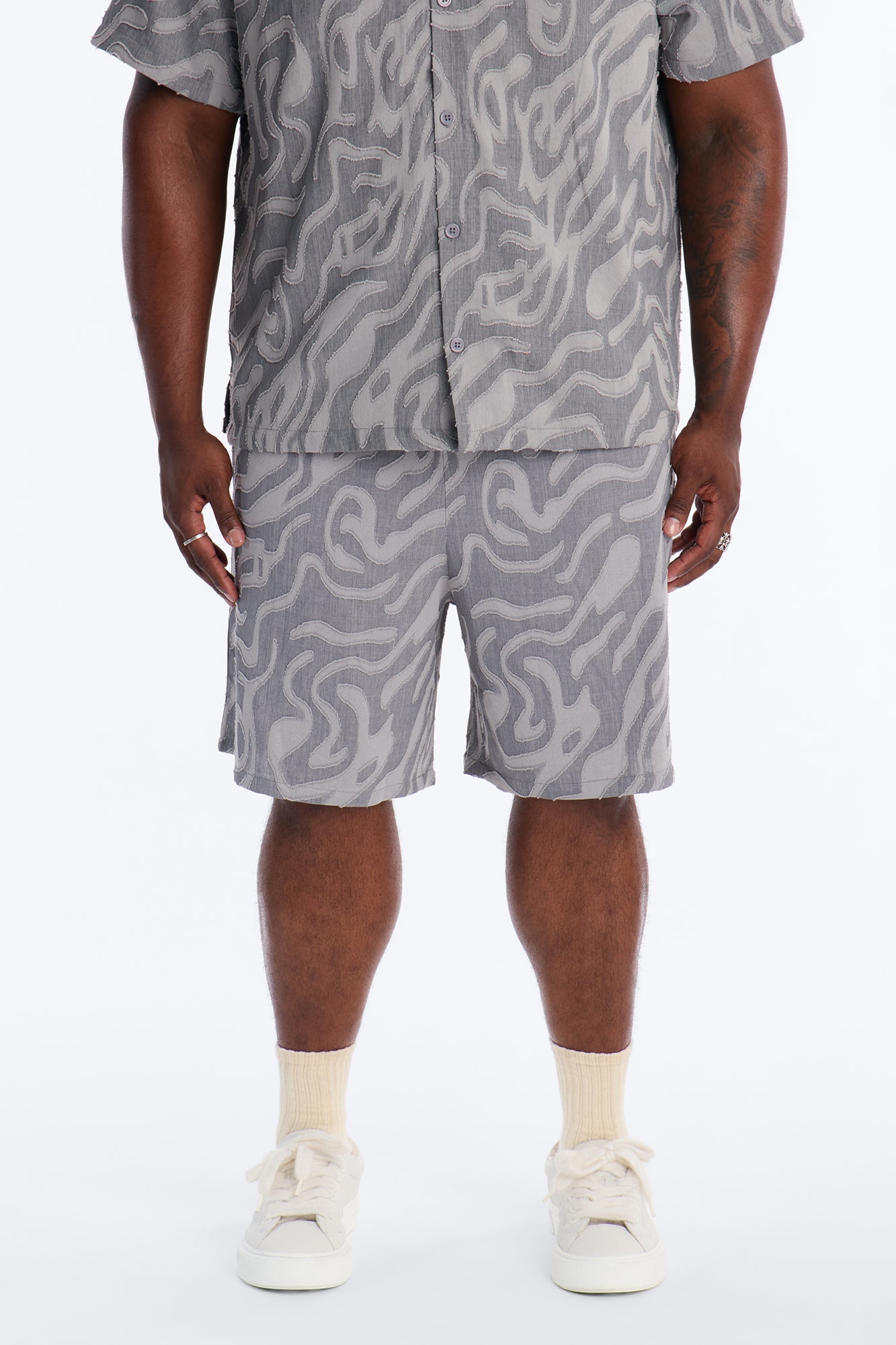 Relaxed Midnight Wave Short - Grey