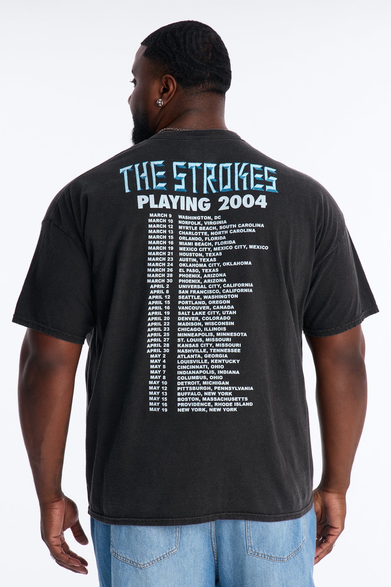 The Strokes Tour 2004 Short Sleeve Tee - Black
