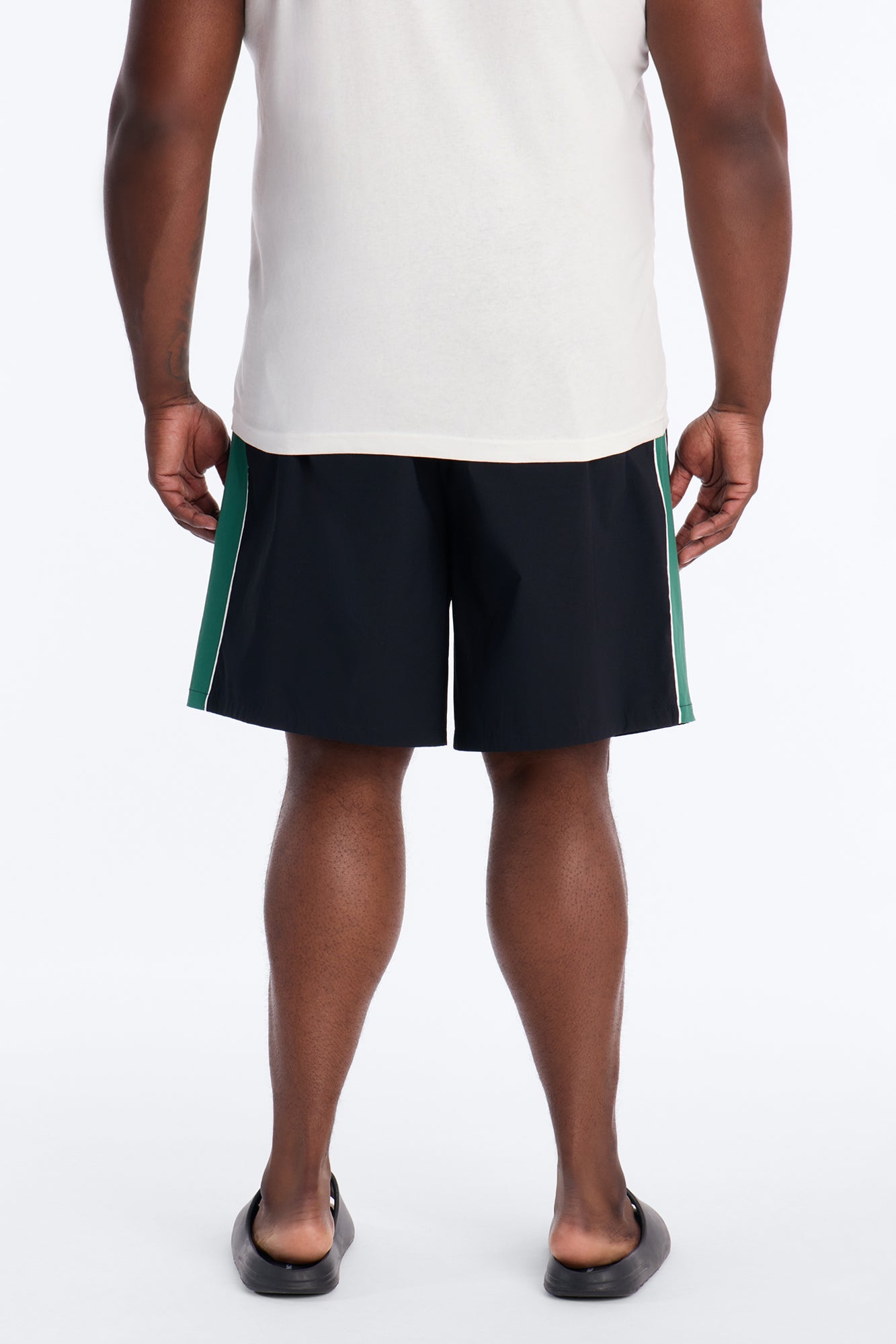Everyday Stretch Paneled Boardshorts 9″ - Black/Green