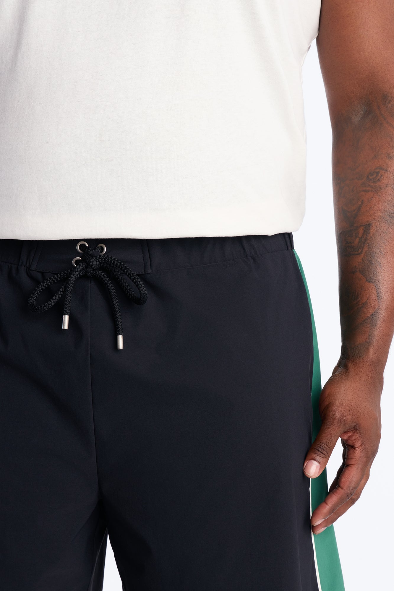 Everyday Stretch Paneled Boardshorts 9″ - Black/Green
