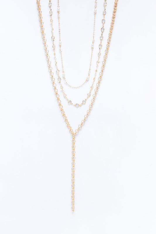 Think Of Me Layered Lariat Necklace - Gold NEWFASHIONEDGE