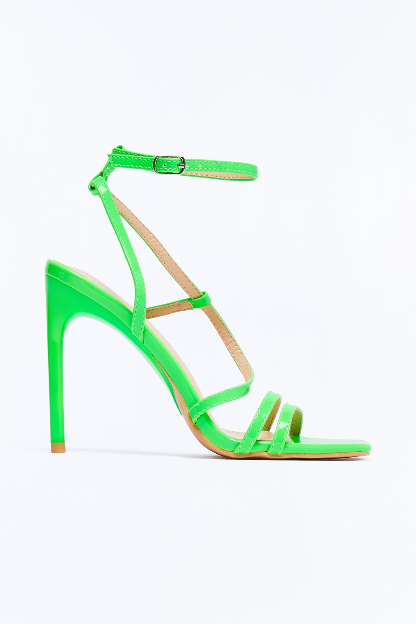 Gaia Heeled Sandals - Green NEWFASHIONEDGE
