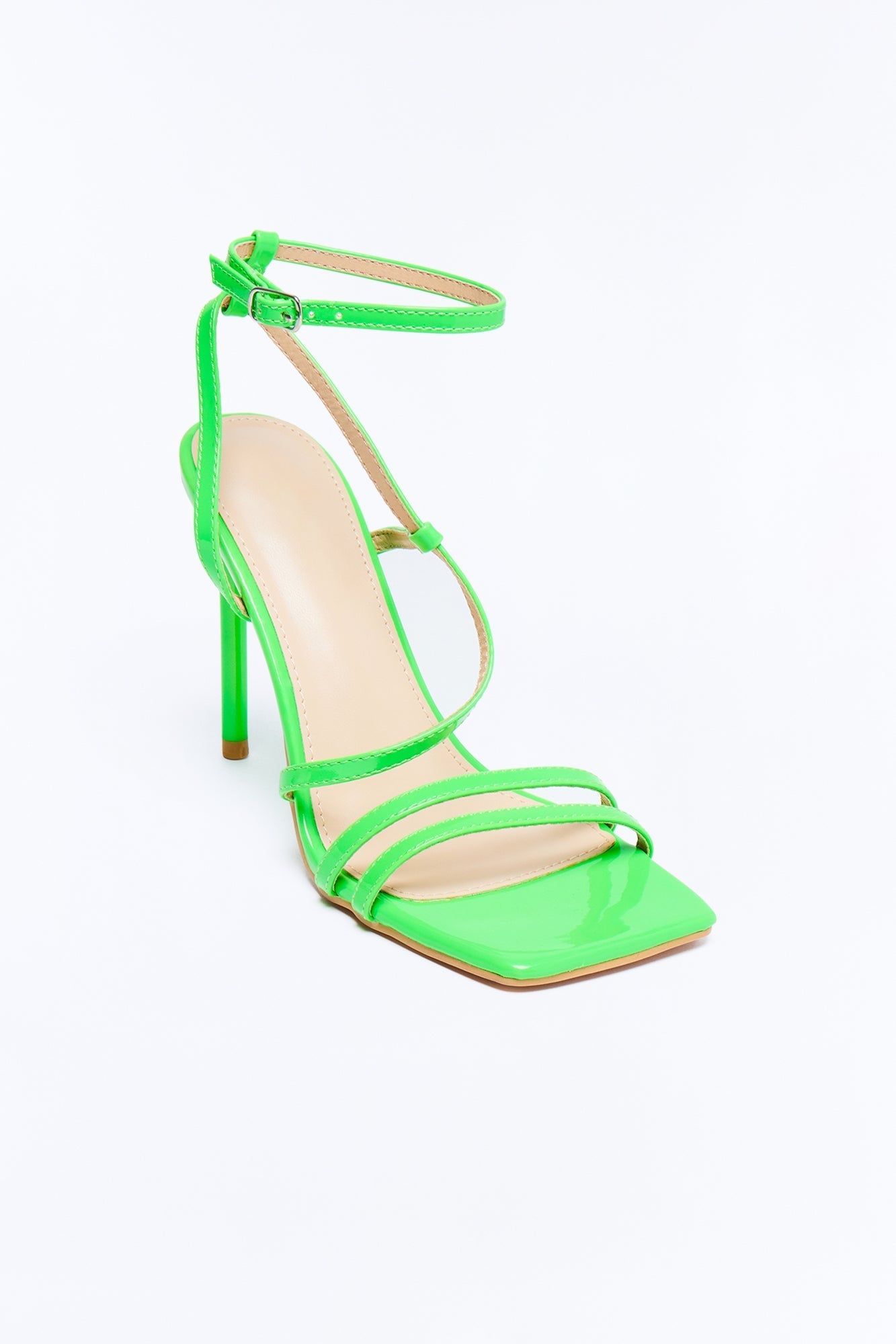 Gaia Heeled Sandals - Green NEWFASHIONEDGE