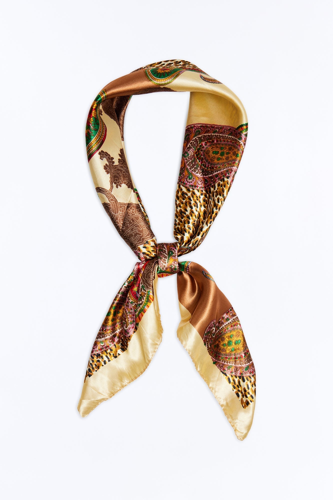 Susanna Paisley Head Scarf - Beige NEWFASHIONEDGE