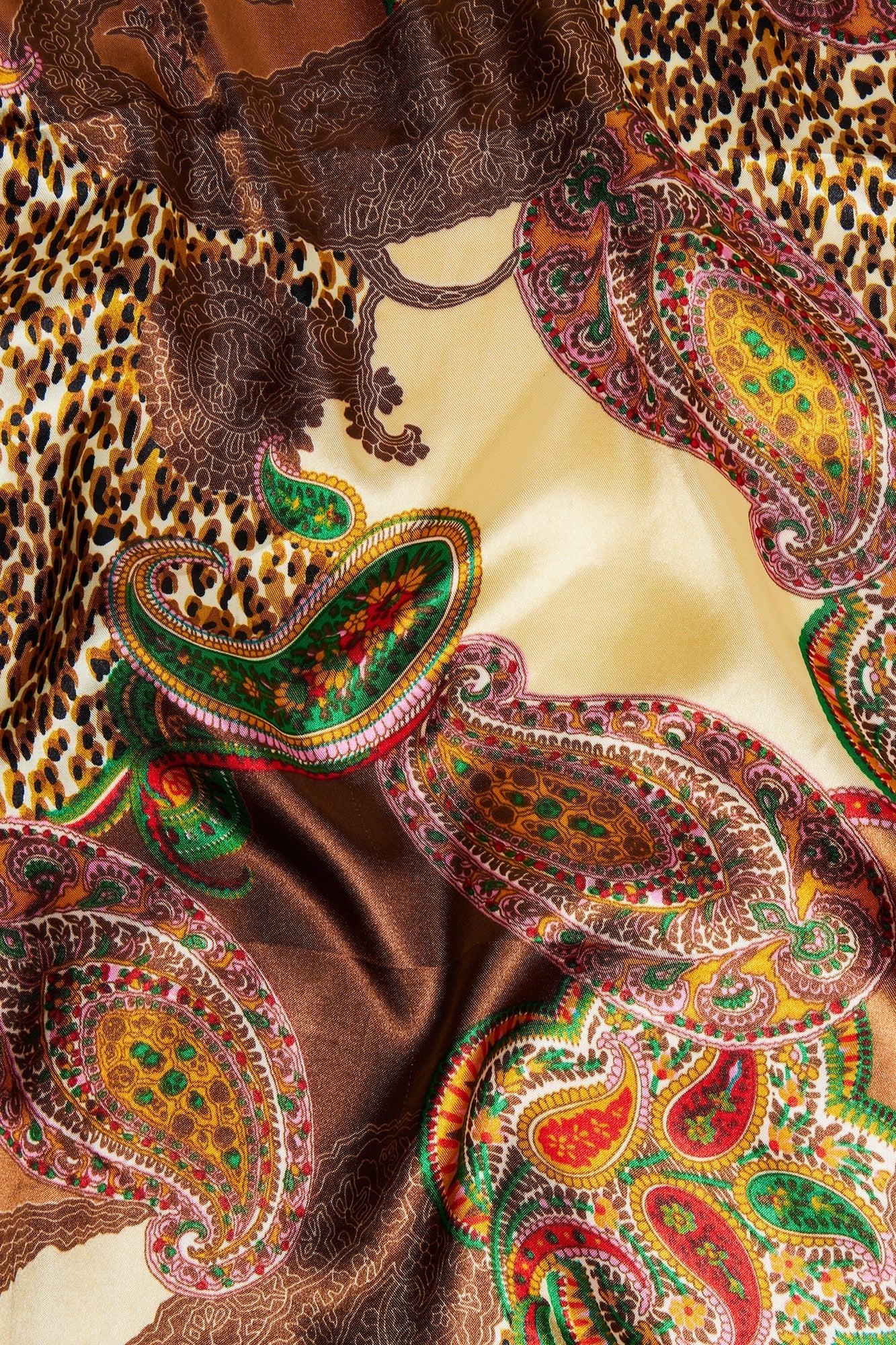 Susanna Paisley Head Scarf - Beige NEWFASHIONEDGE