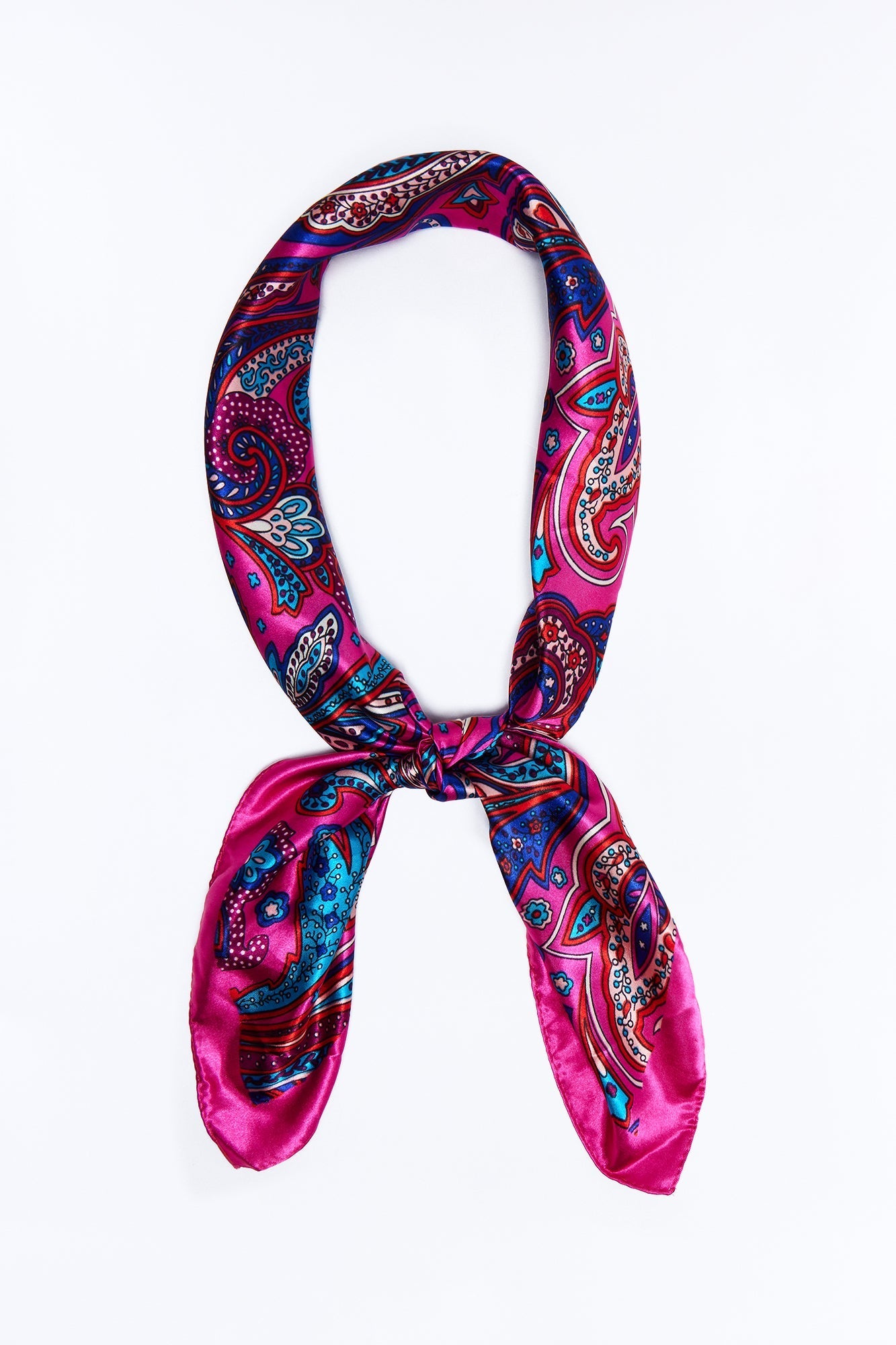 Lilly Paisley Head Scarf - Fuchsia NEWFASHIONEDGE