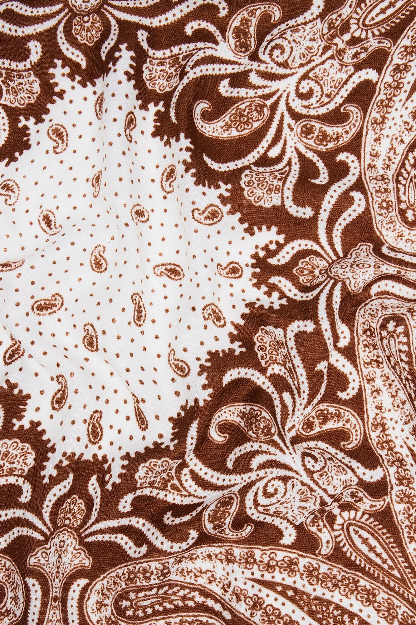 Daniela Paisley Oversized Head Scarf - Brown NEWFASHIONEDGE