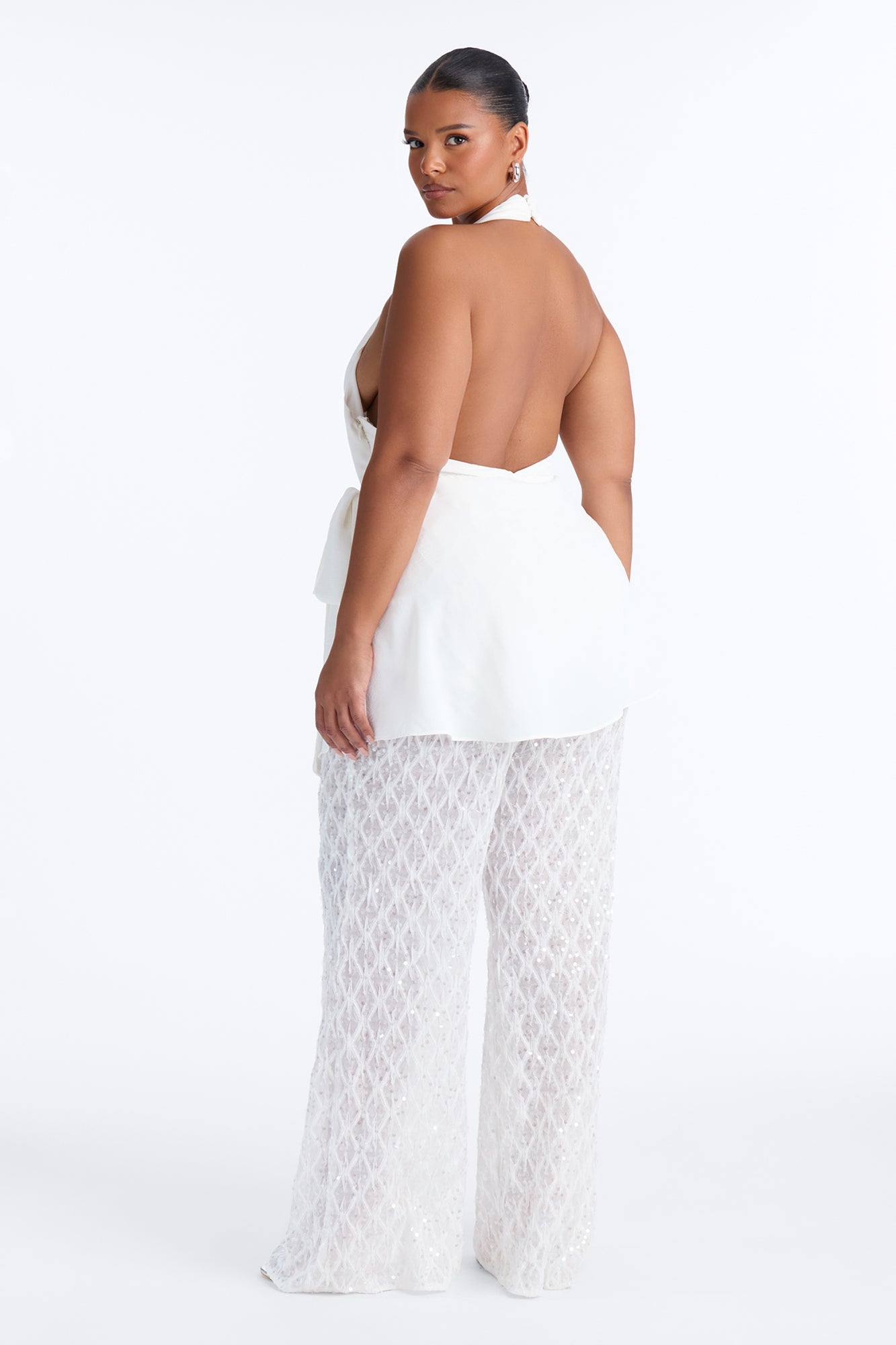 Angel Dreams Sheer Jumpsuit - White NEWFASHIONEDGE