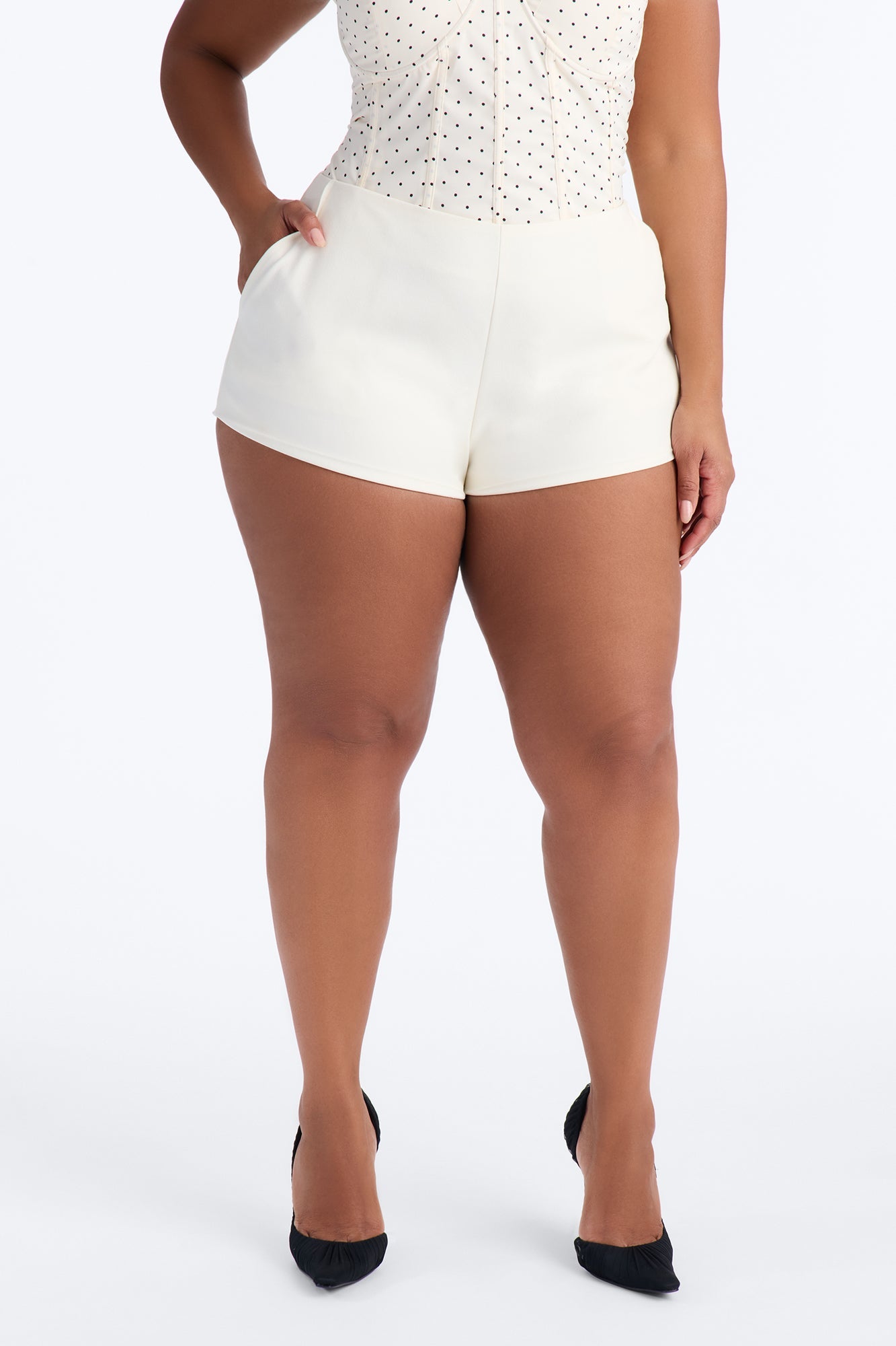 Lexi Linen Low Rise Micro Mini Short - White Fashion Nova