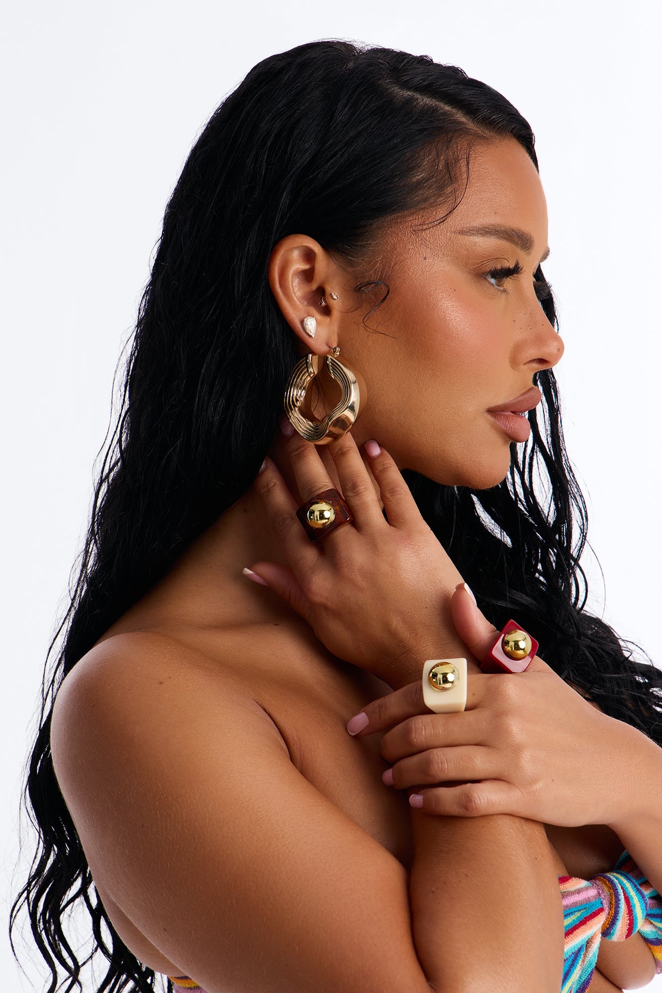 Mystic Woman 3 Piece Ring Set - Multi Color
