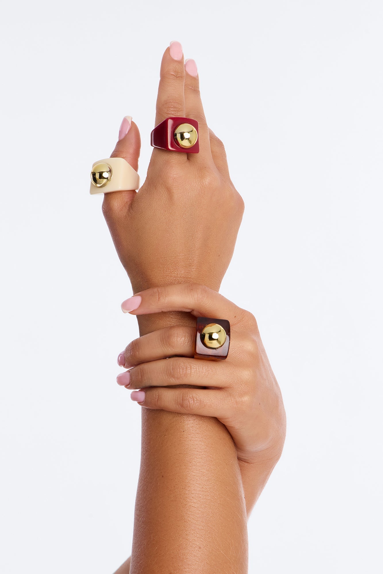 Mystic Woman 3 Piece Ring Set - Multi Color NEWFASHIONEDGE