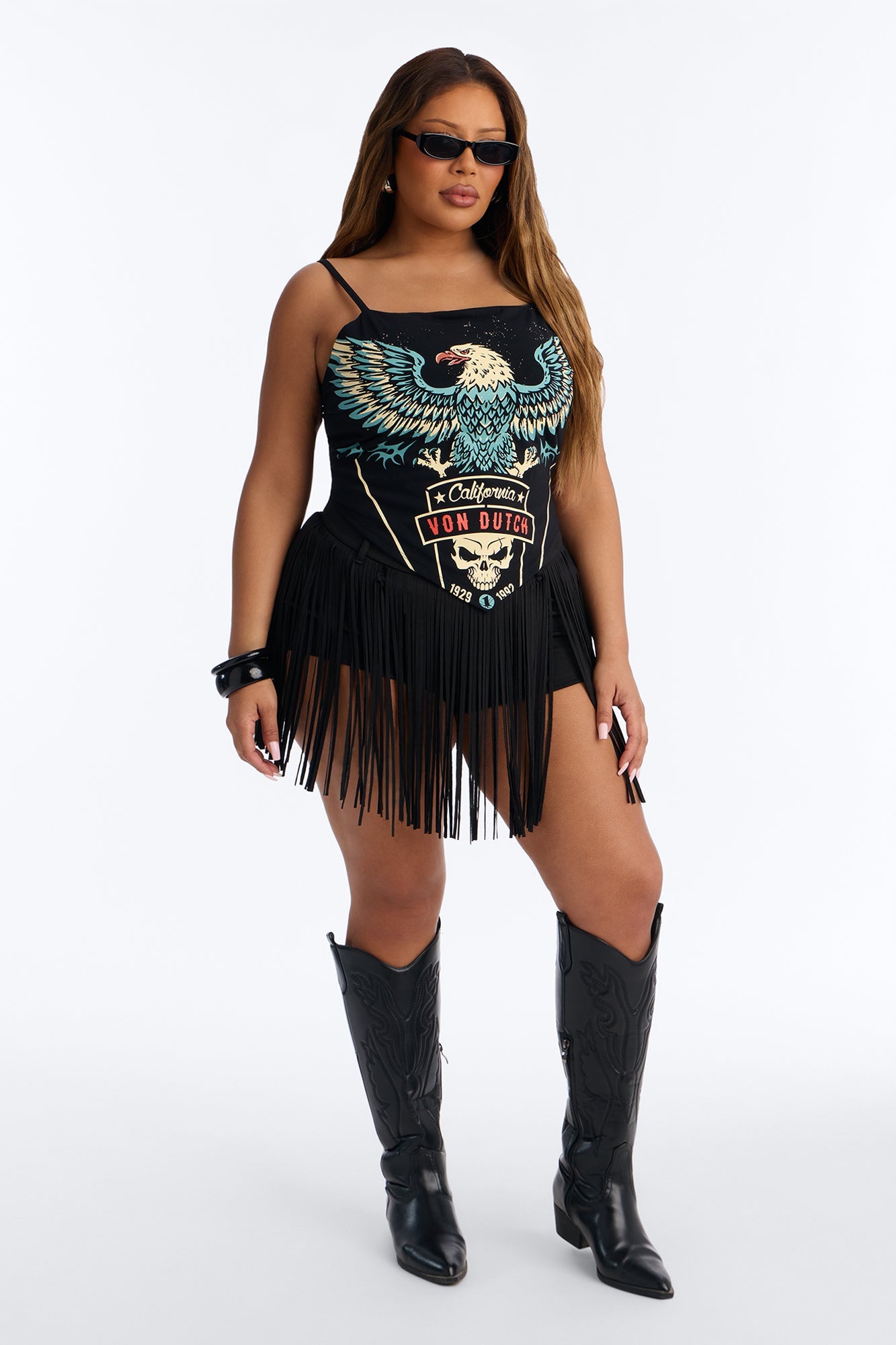 Von Dutch Rocker Eagle Tank - Black