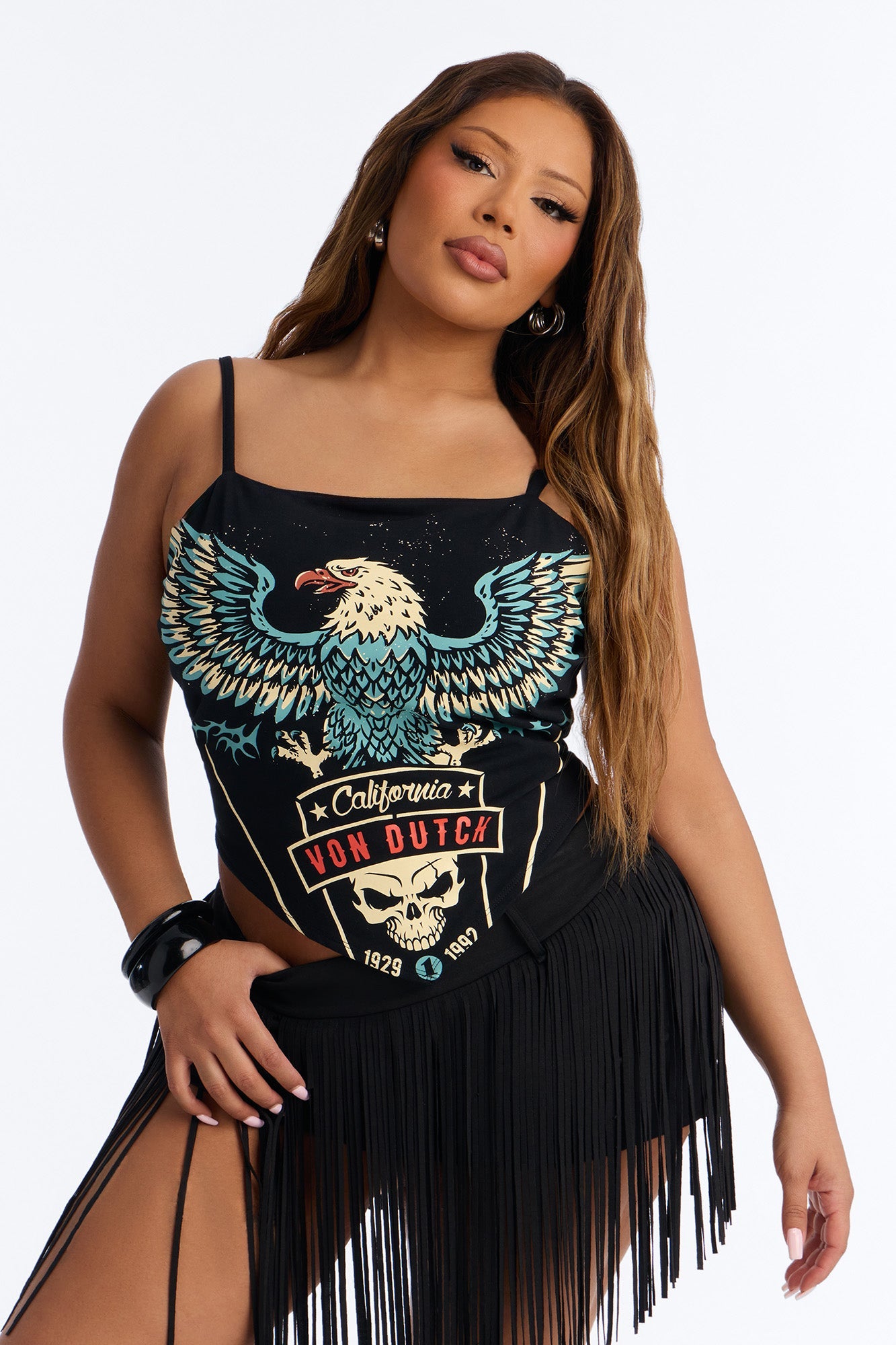 Von Dutch Rocker Eagle Tank - Black
