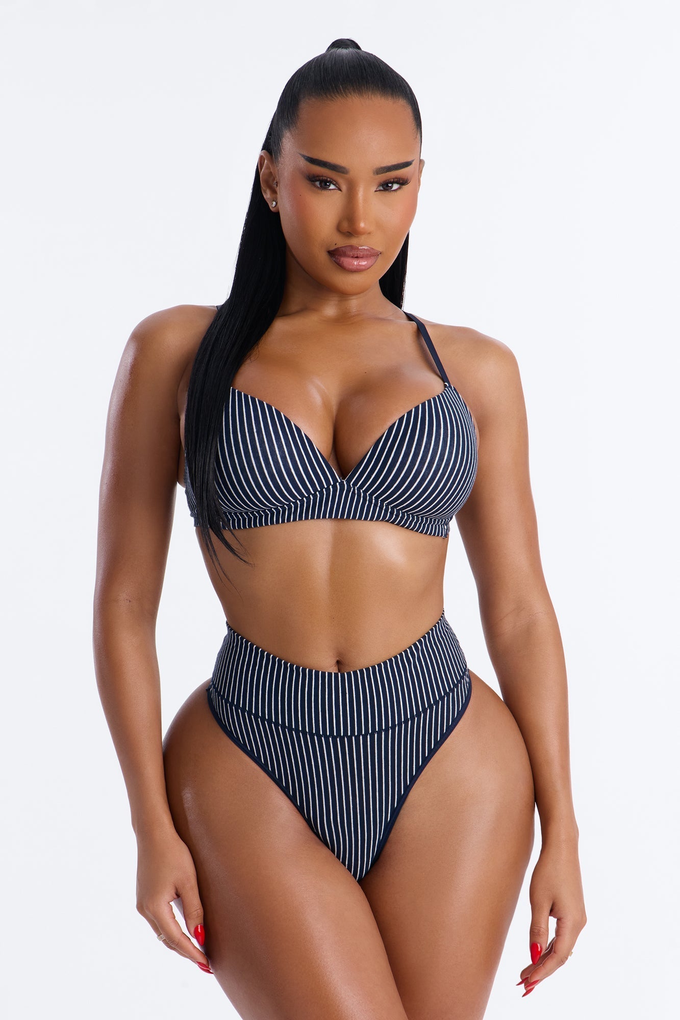 Cotton Stretch Comfort Wirefree Bra - Blue