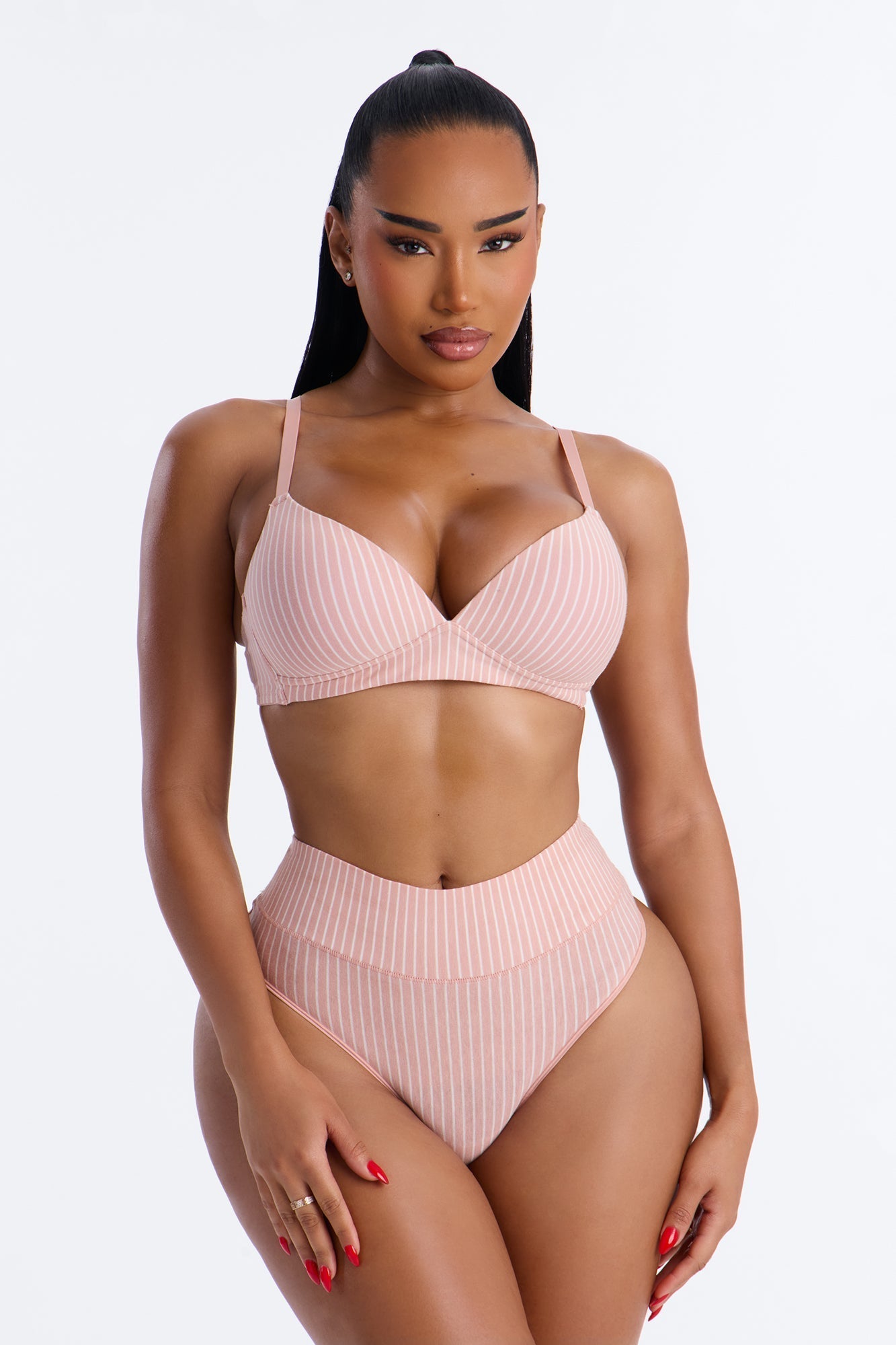 Cotton Stretch Comfort Wirefree Bra - Rose