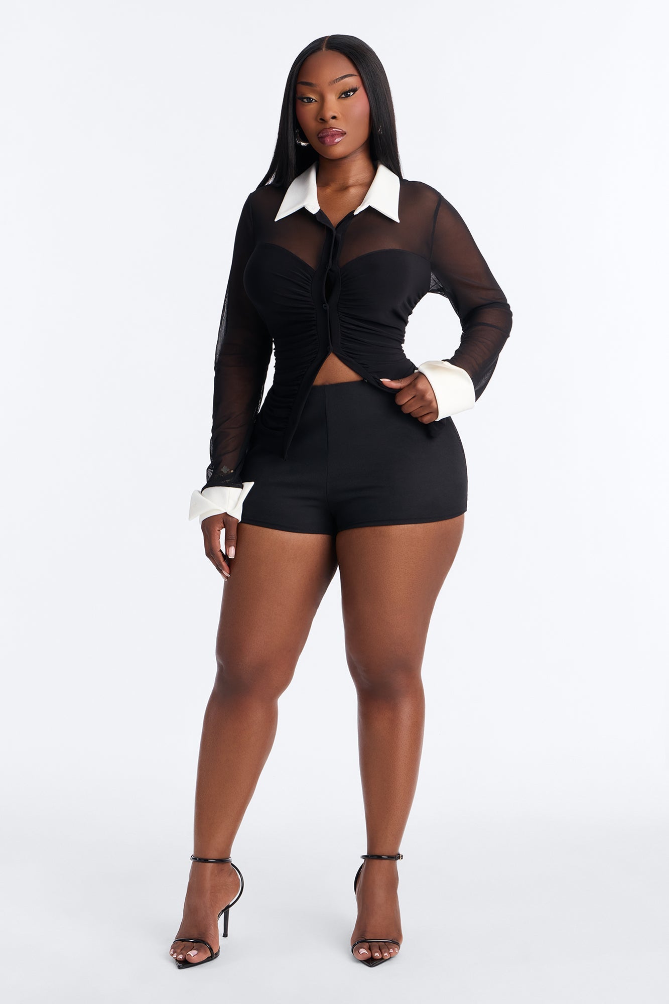 Lexi Linen Low Rise Micro Mini Short - Black Fashion Nova