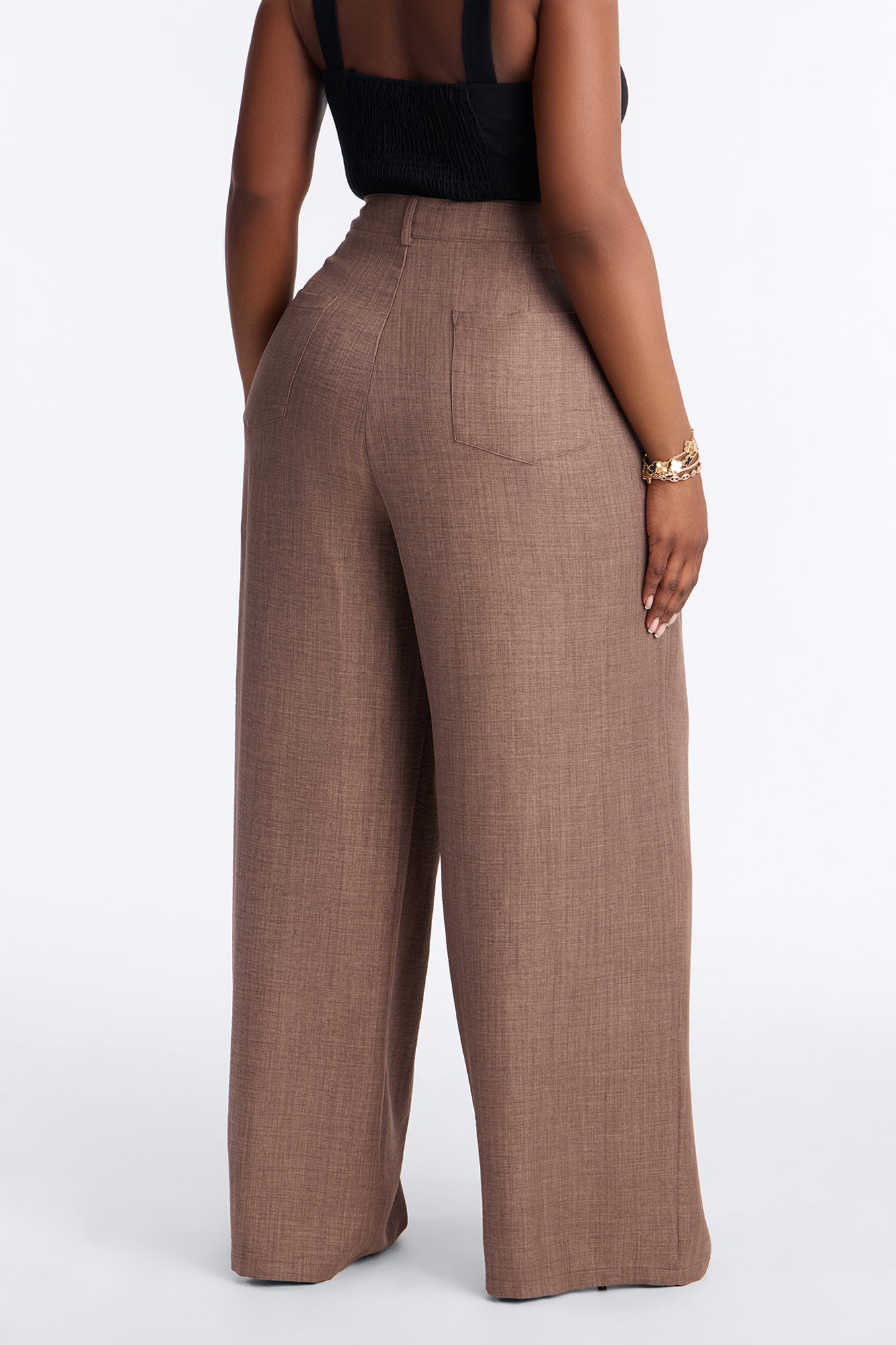 Matson Wide Leg Trouser - Caffe NEWFASHIONEDGE