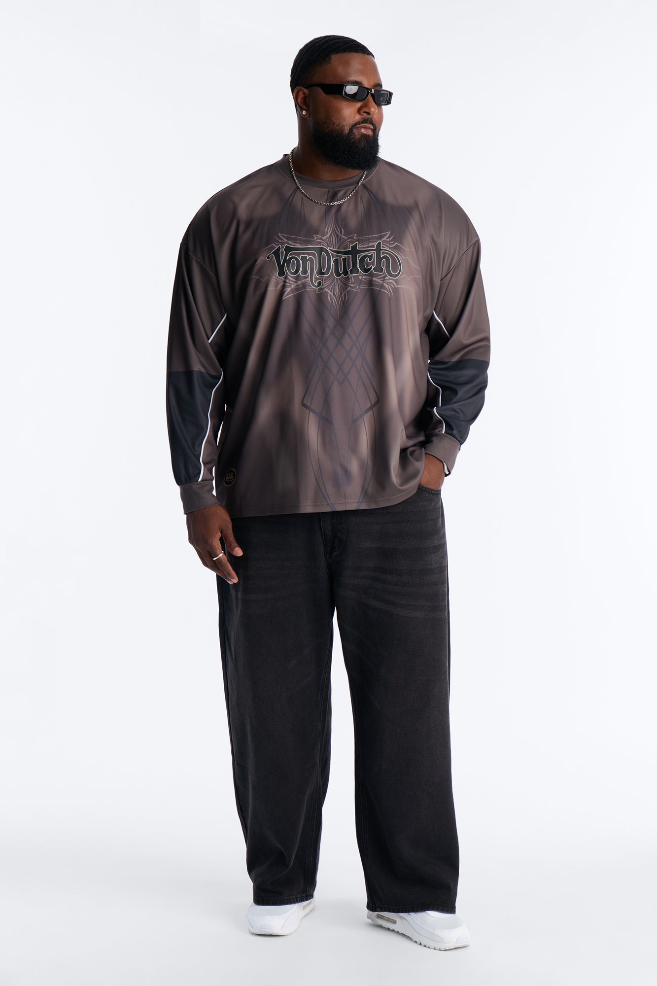 Von Dutch Ember Fade Jersey - Brown