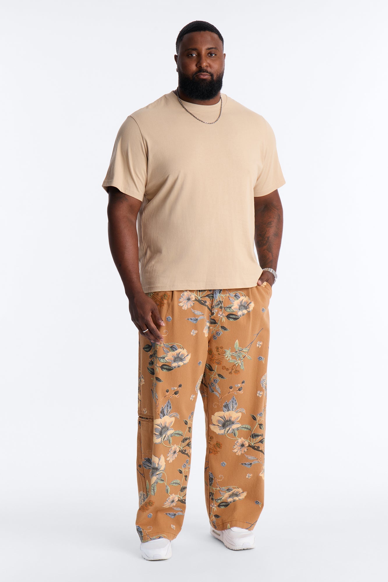 Wide Leg Destiny Flora Pant - Brown