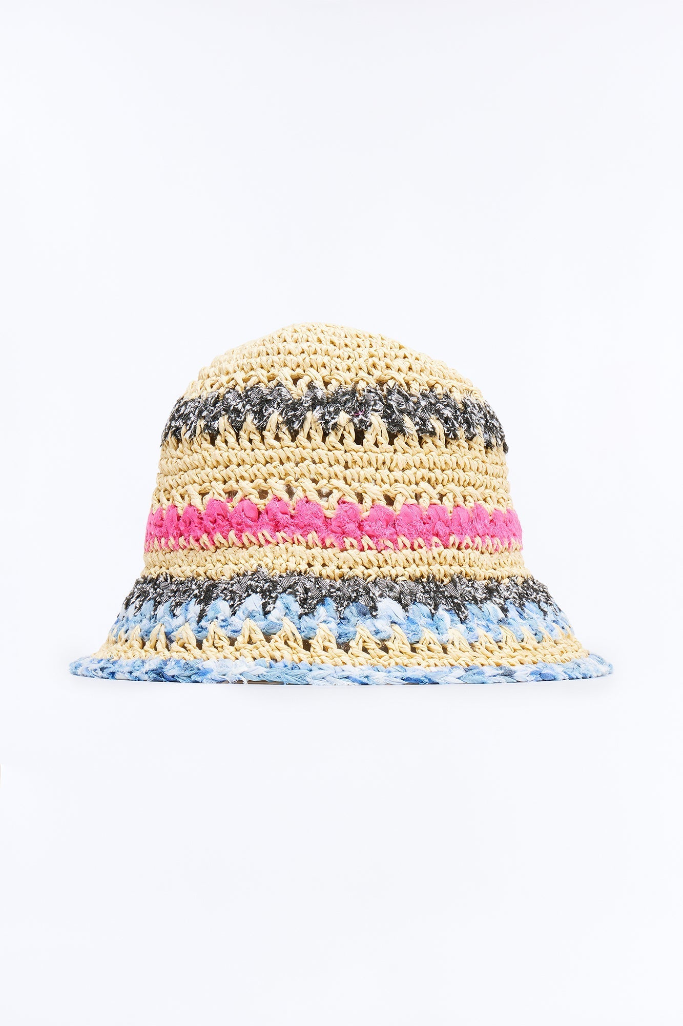 Salt & Straw Bucket Hat - Natural/Combo NEWFASHIONEDGE