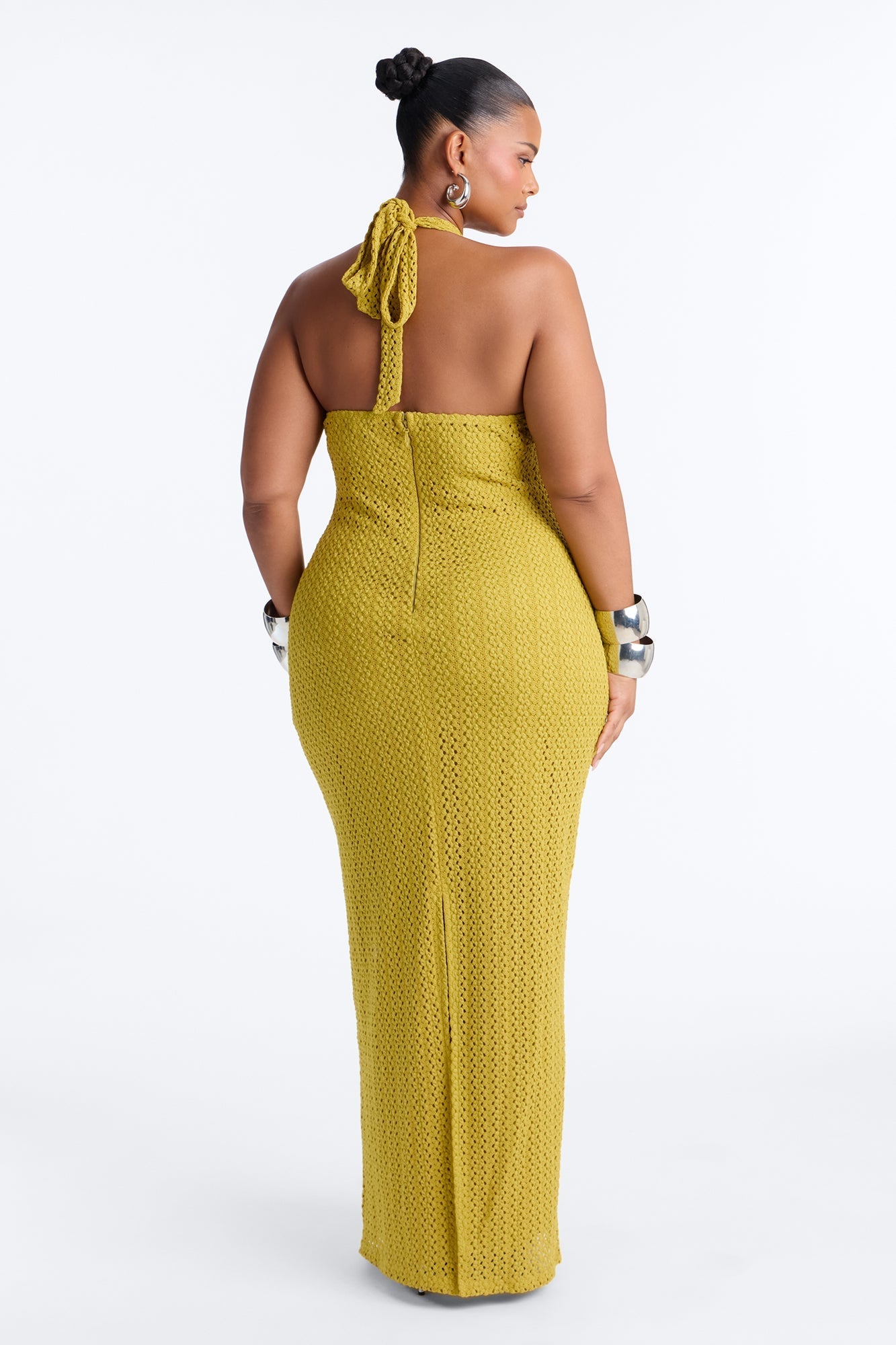 Coastal Moves Crochet Maxi Dress - Chartreuse