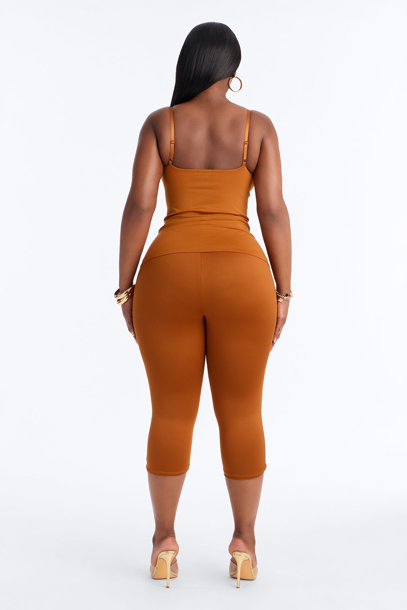 Contour Double Lined Capri Pant - Copper NEWFASHIONEDGE