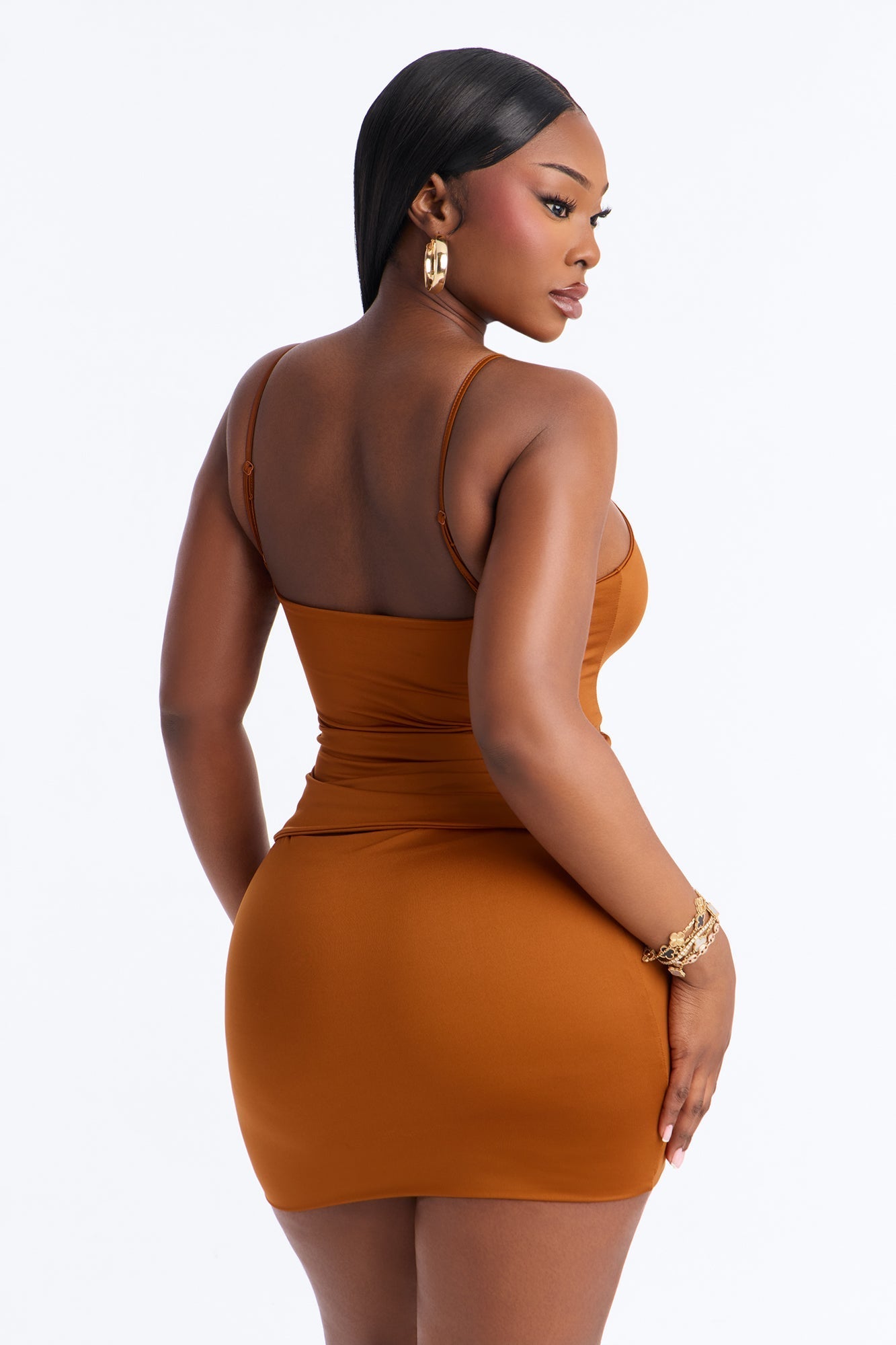 Contour Double Lined Cami Top - Copper NEWFASHIONEDGE