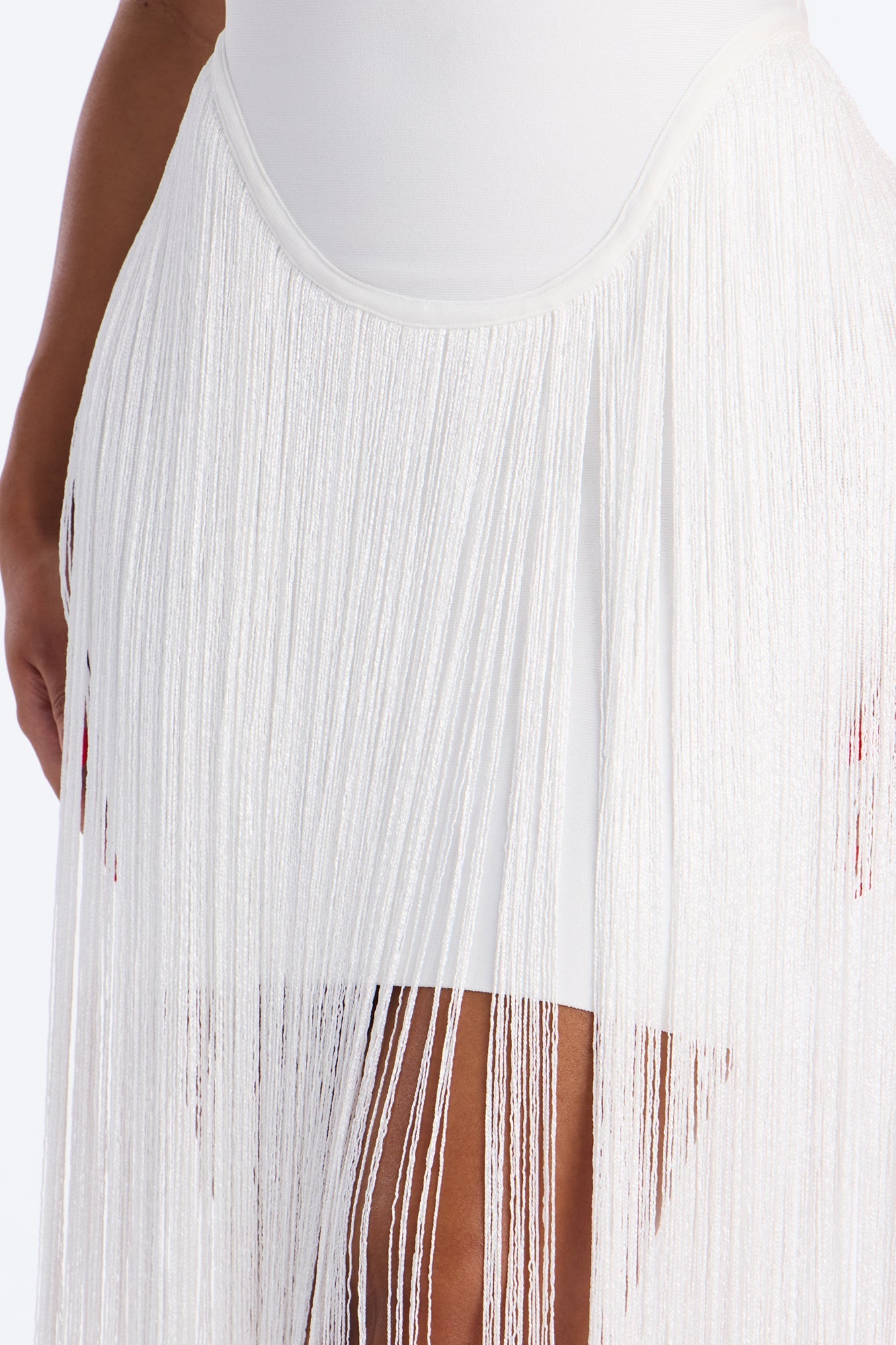 Bossy Tiara Glitter Bandage Maxi Dress - White
