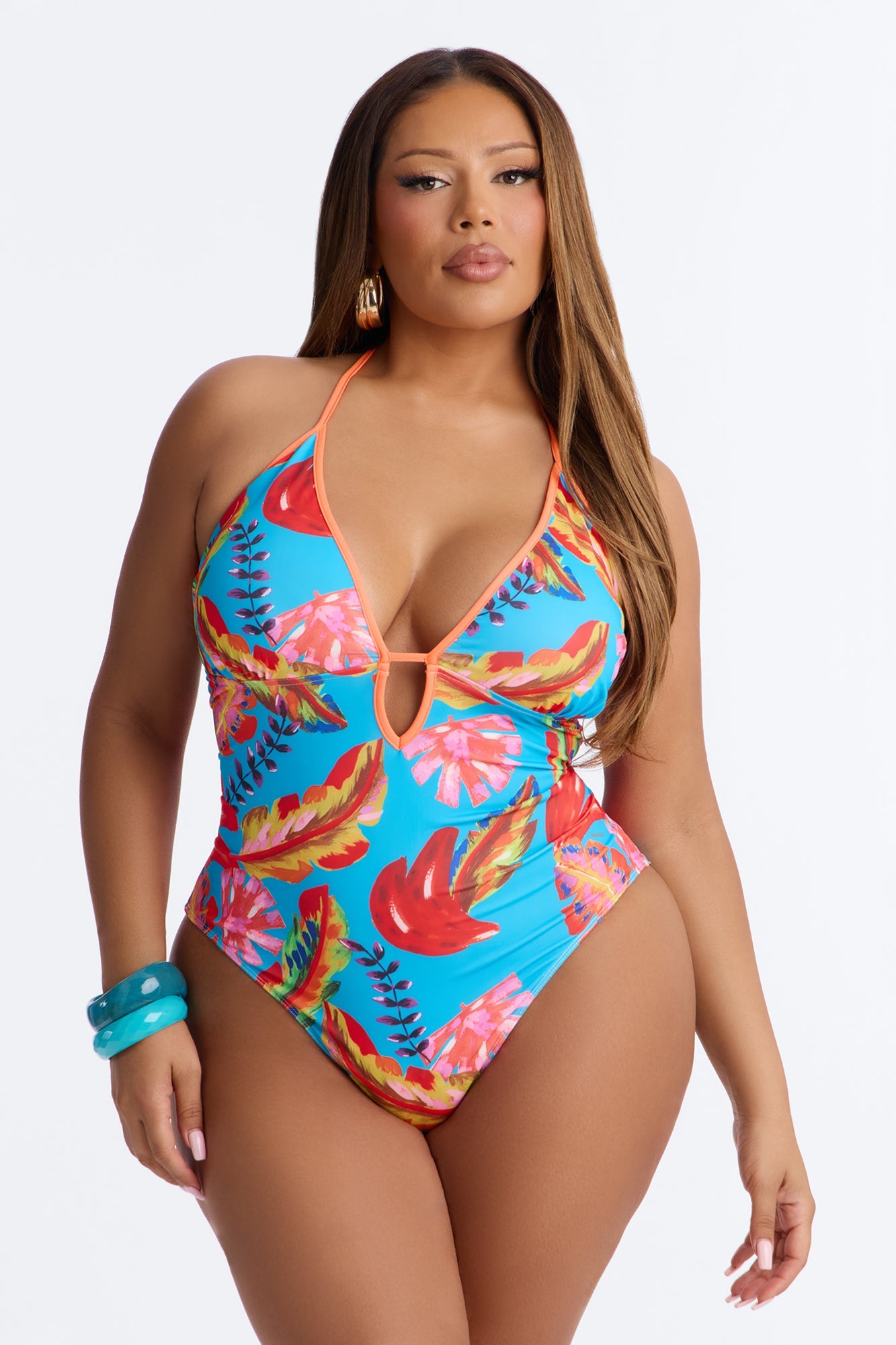 Petal To The Metal 1 Piece Floral Swimsuit - Multi Color