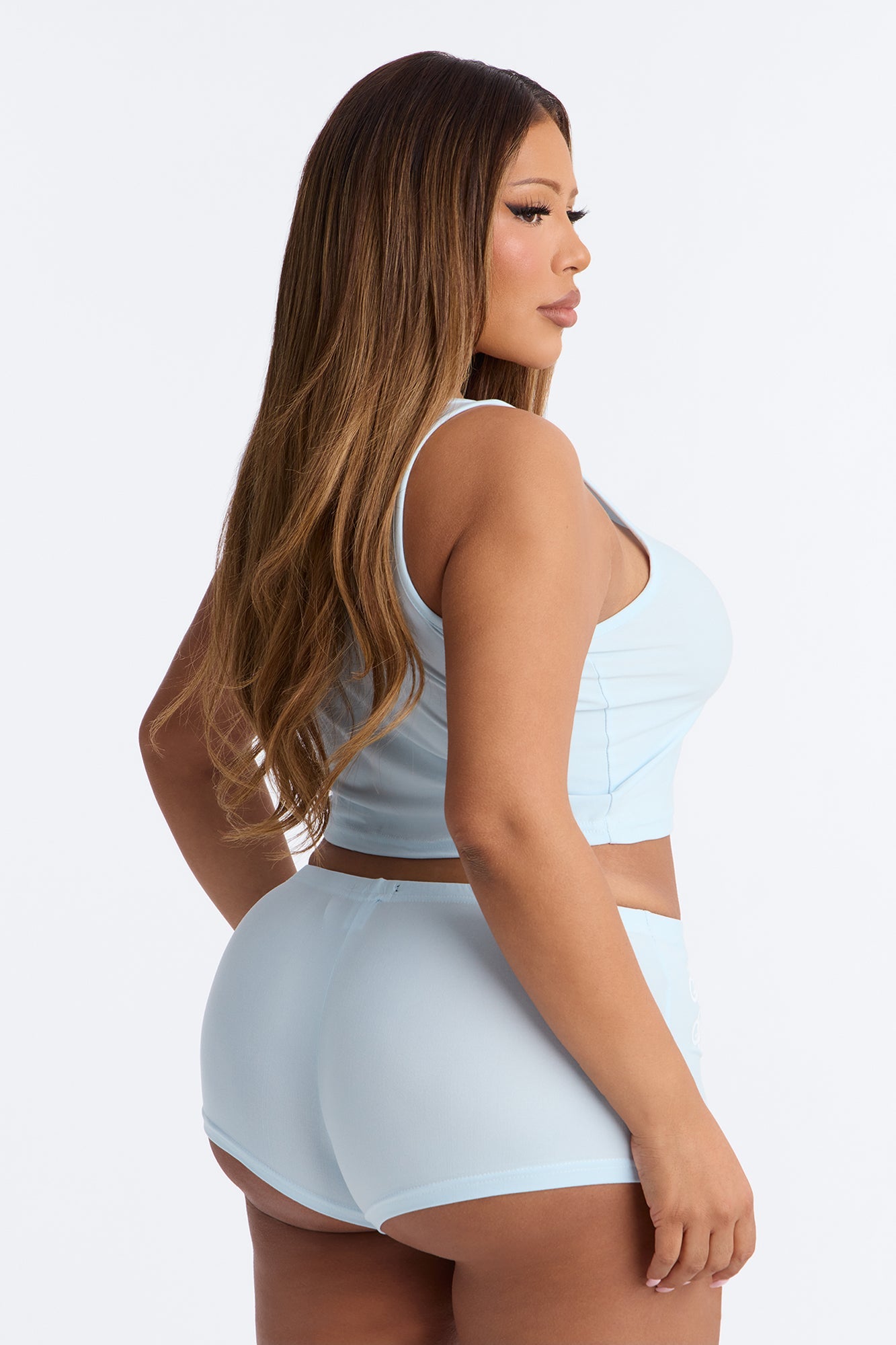 Brides Besties PJ Tank & Short Set - Light Blue Fashion Nova