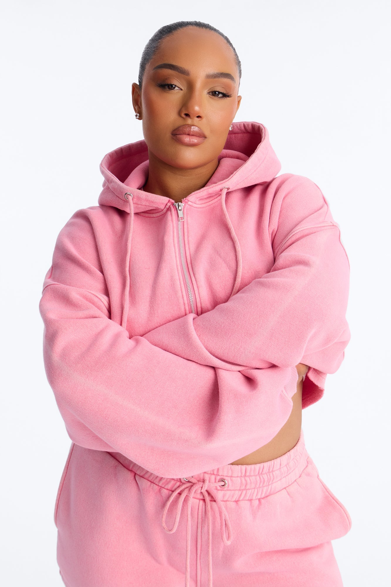 On The Go Washed Short Set - Pink