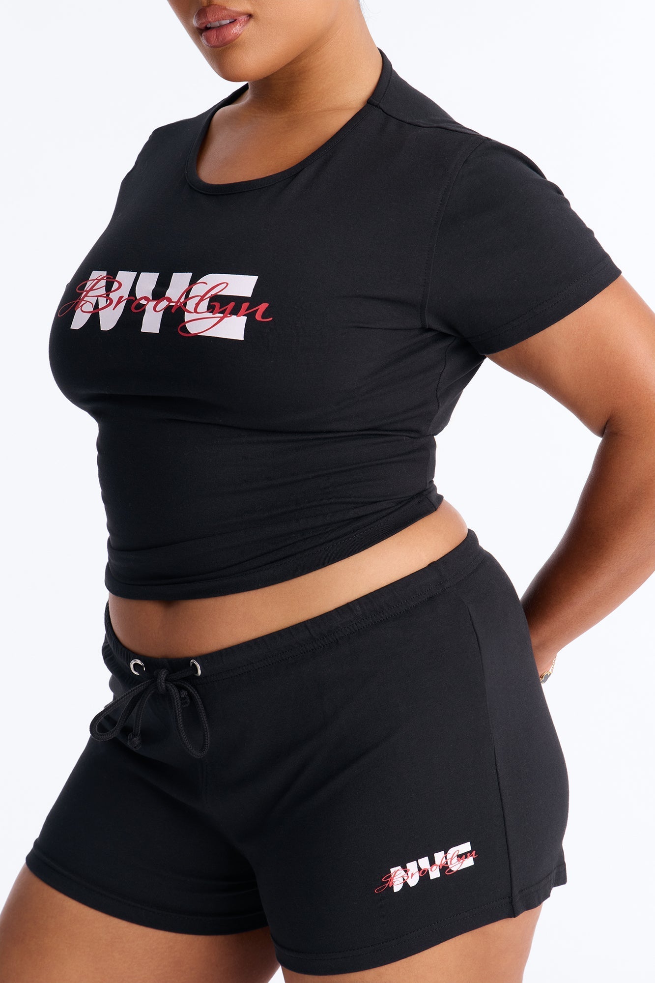 NYC Brooklyn Micro Short Set - Black