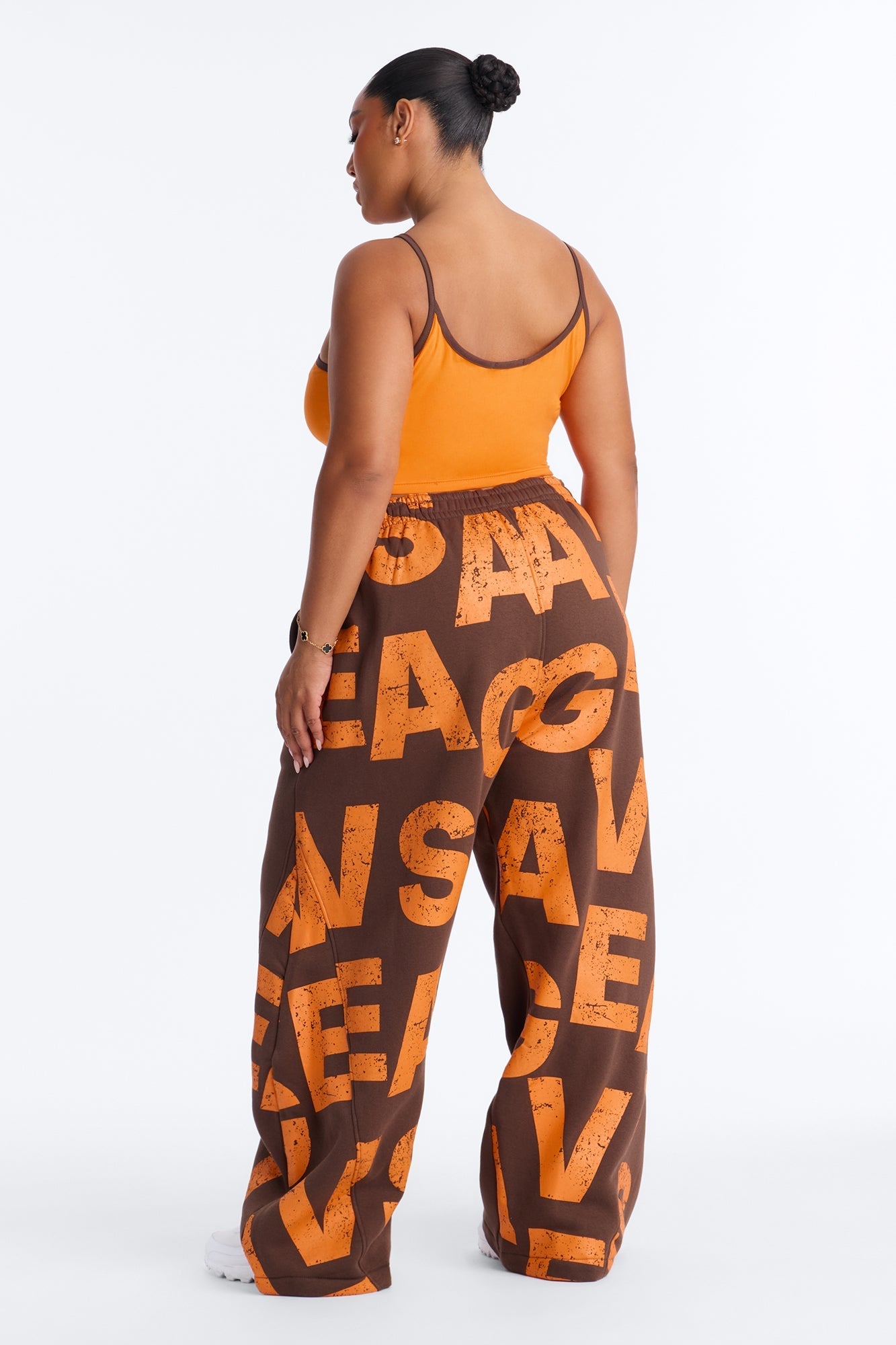Savage Mode Fleece Pant Set - Orange/combo