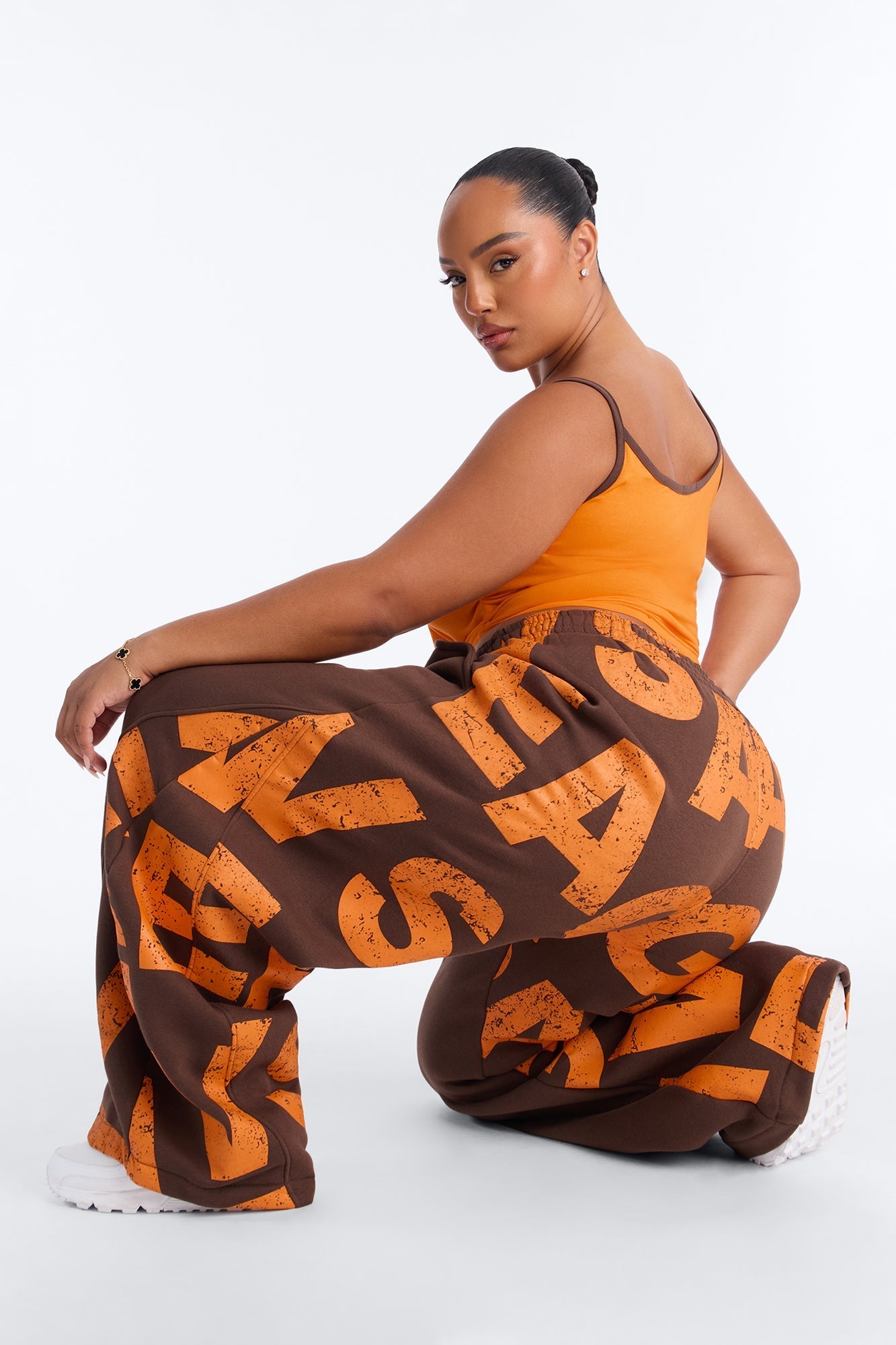 Savage Mode Fleece Pant Set - Orange/combo