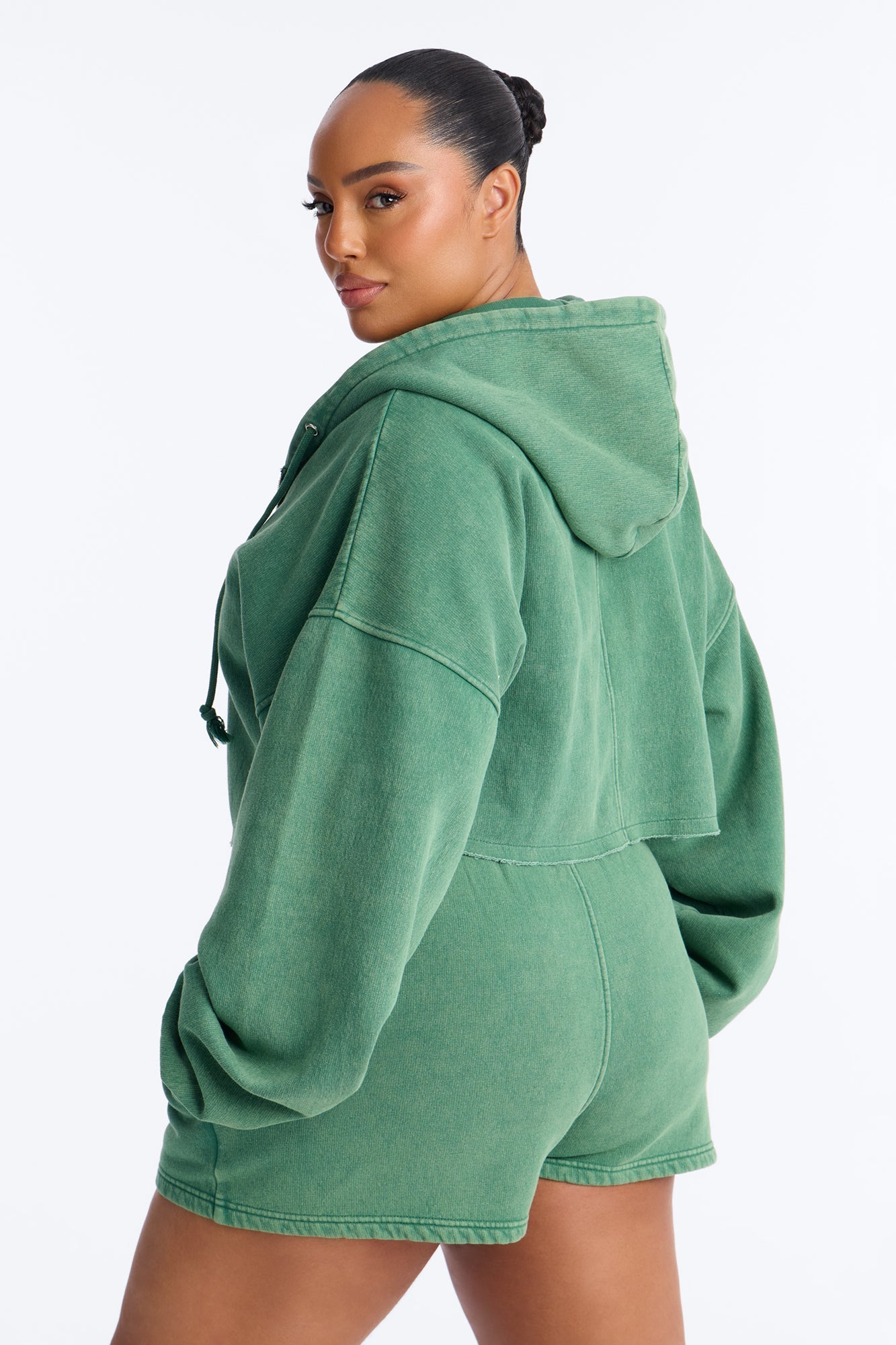 On The Go Washed Short Set - Green