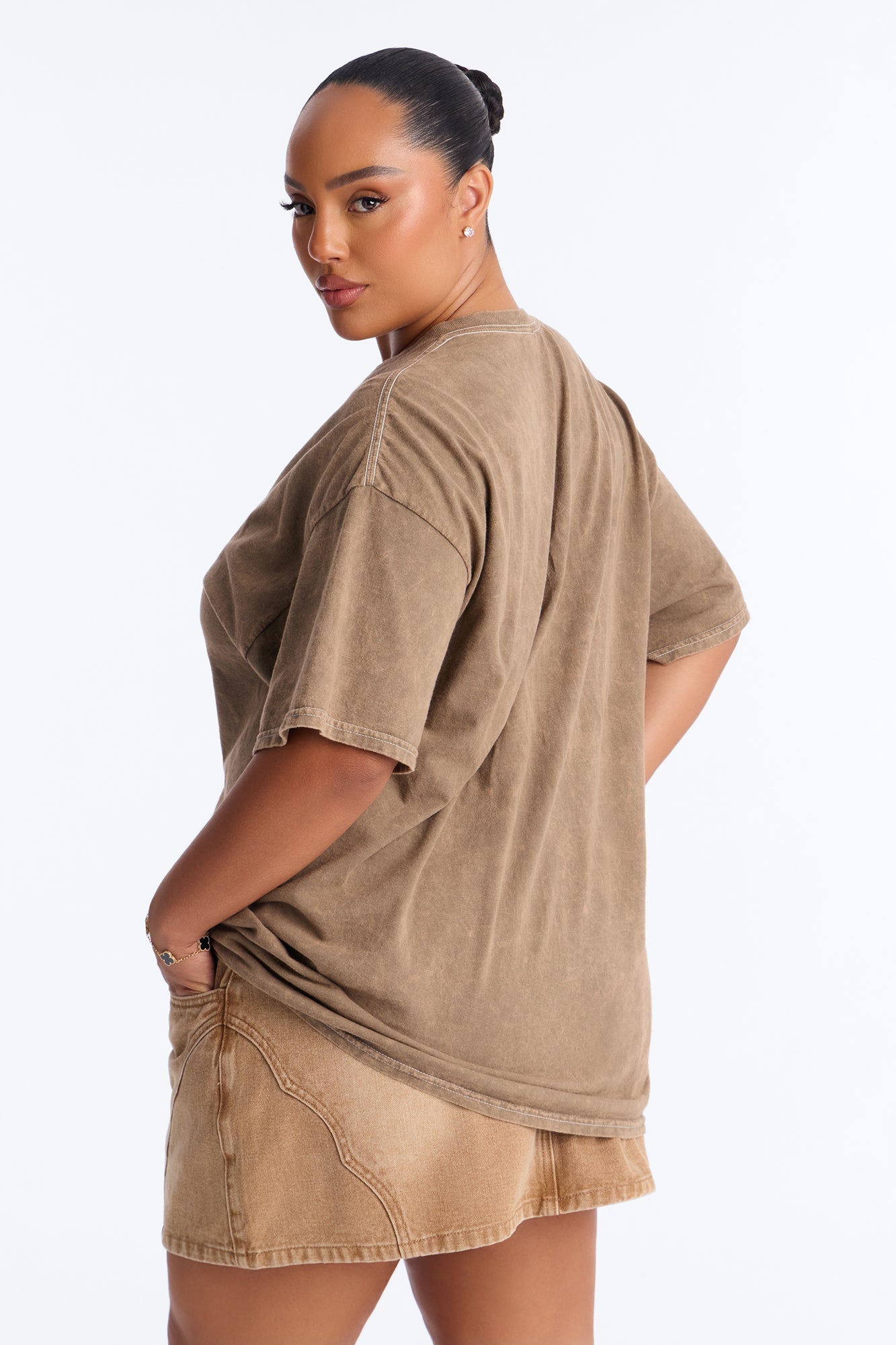 GOAT Washed Tee - Brown NEWFASHIONEDGE