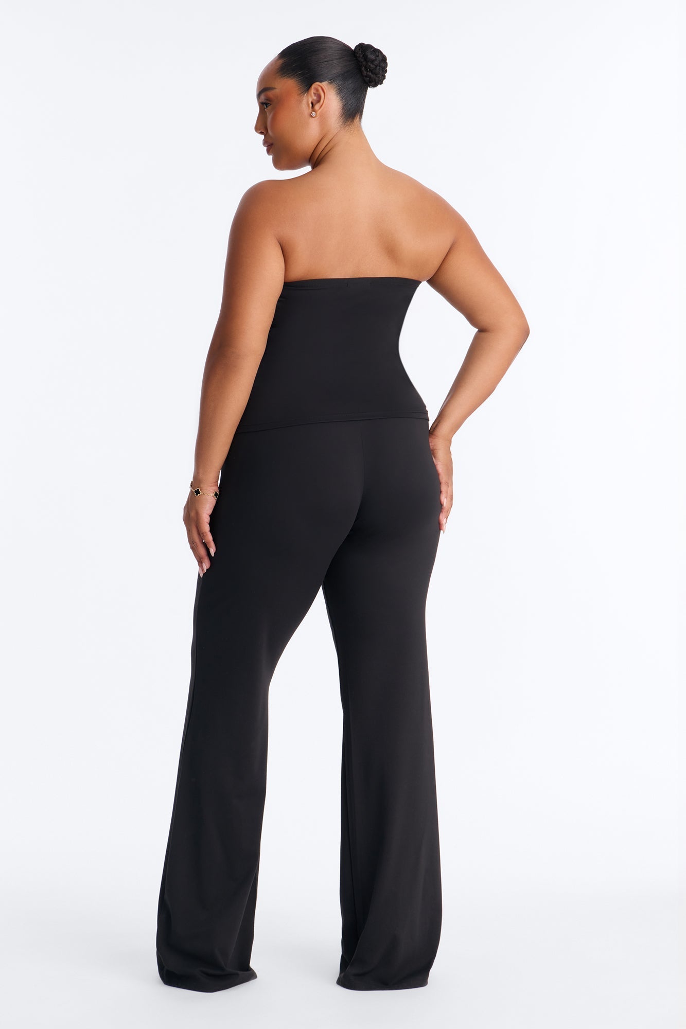 Just Vibes Strapless Pant Set - Black