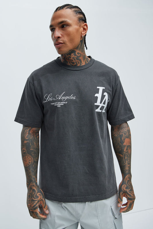LA Stamp Short Sleeve Tee - Black