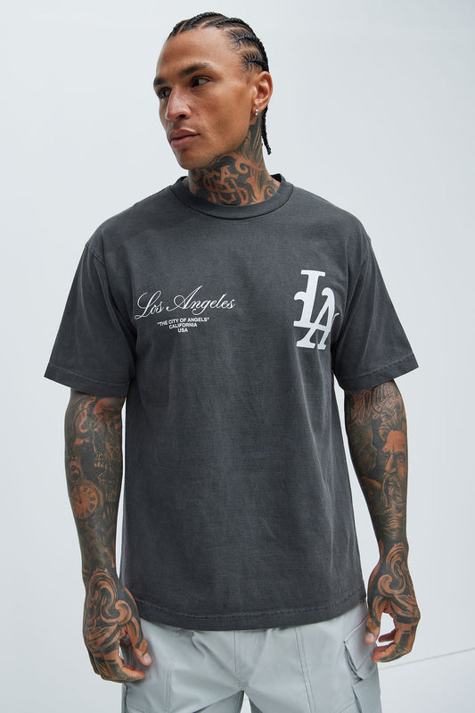LA Stamp Short Sleeve Tee - Black