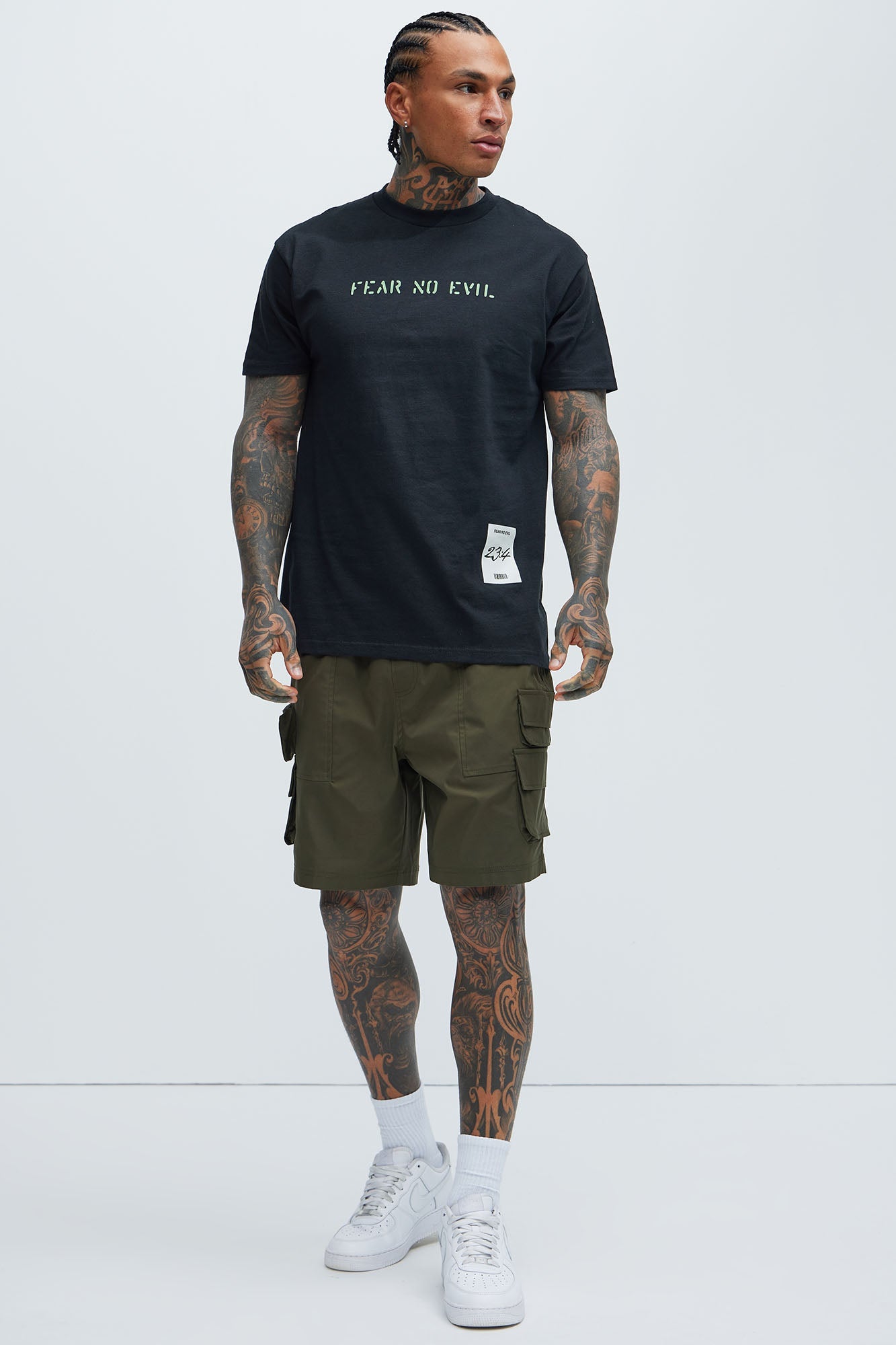 Catch Up Nylon Cargo Shorts - Olive