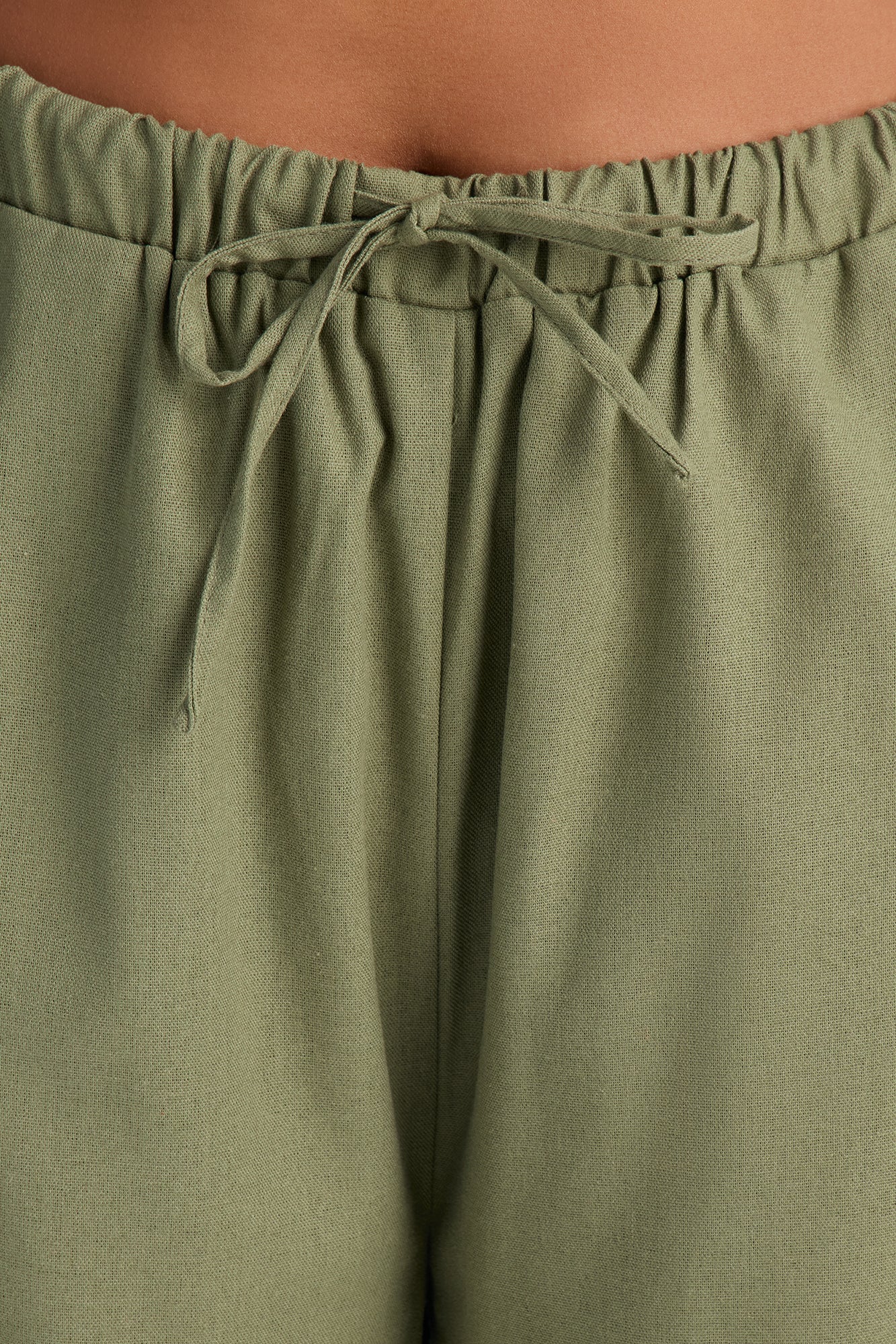 Beach Walks Linen Pant - Olive Fashion Nova