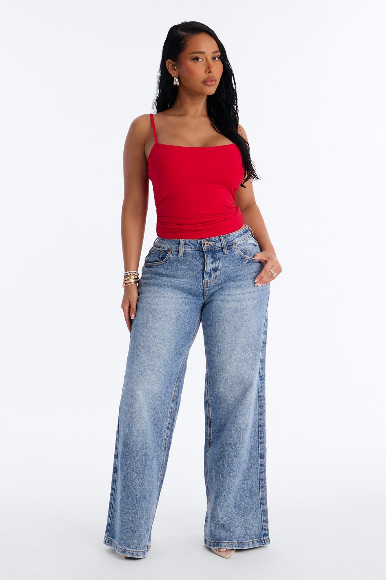 Carly Cami Top - Red