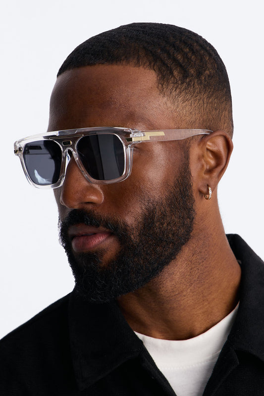 Stuck In Limbo Flat Top Sunglasses - Clear